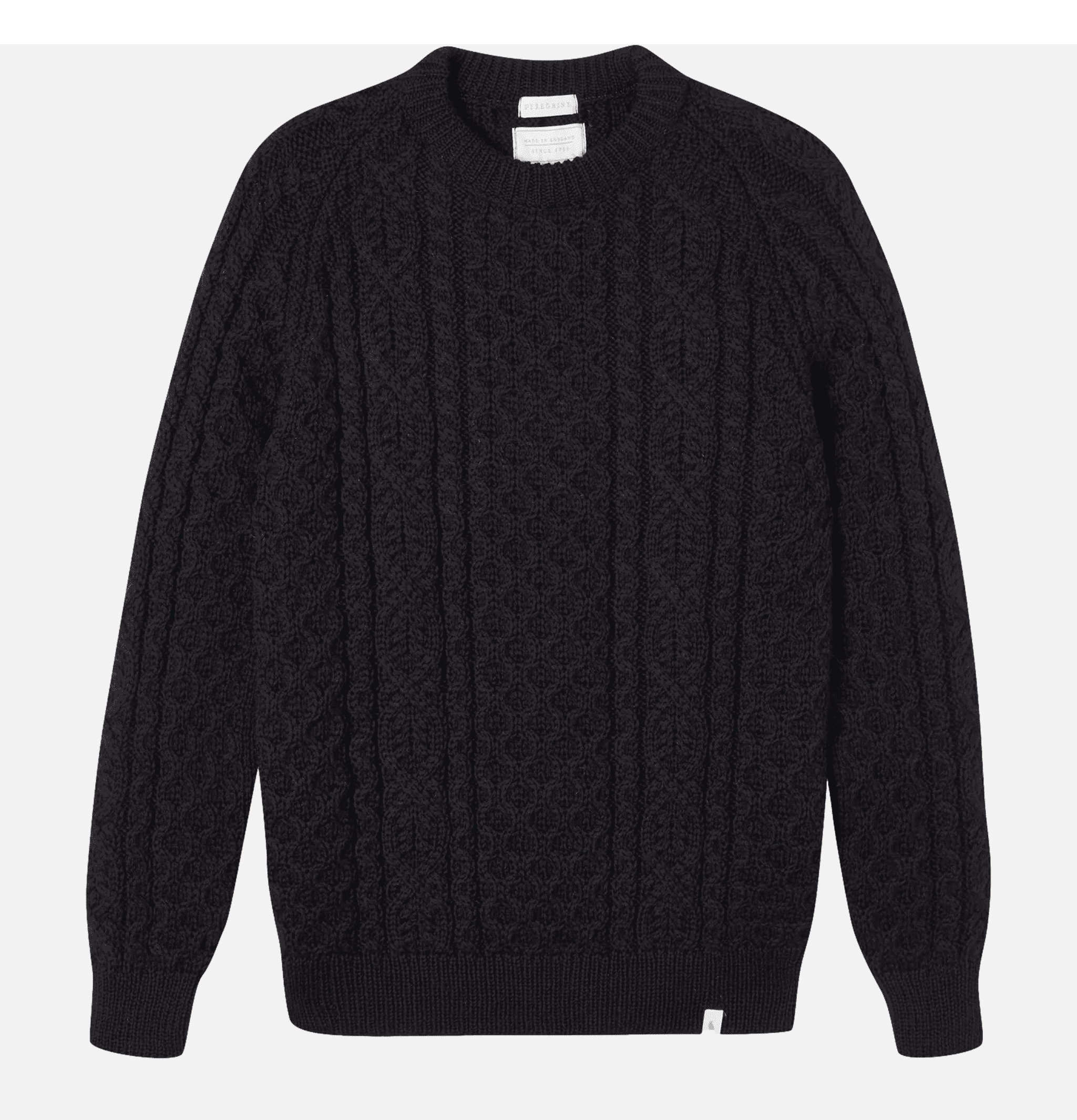 Peregrine Hudson Aran Sweater Navy