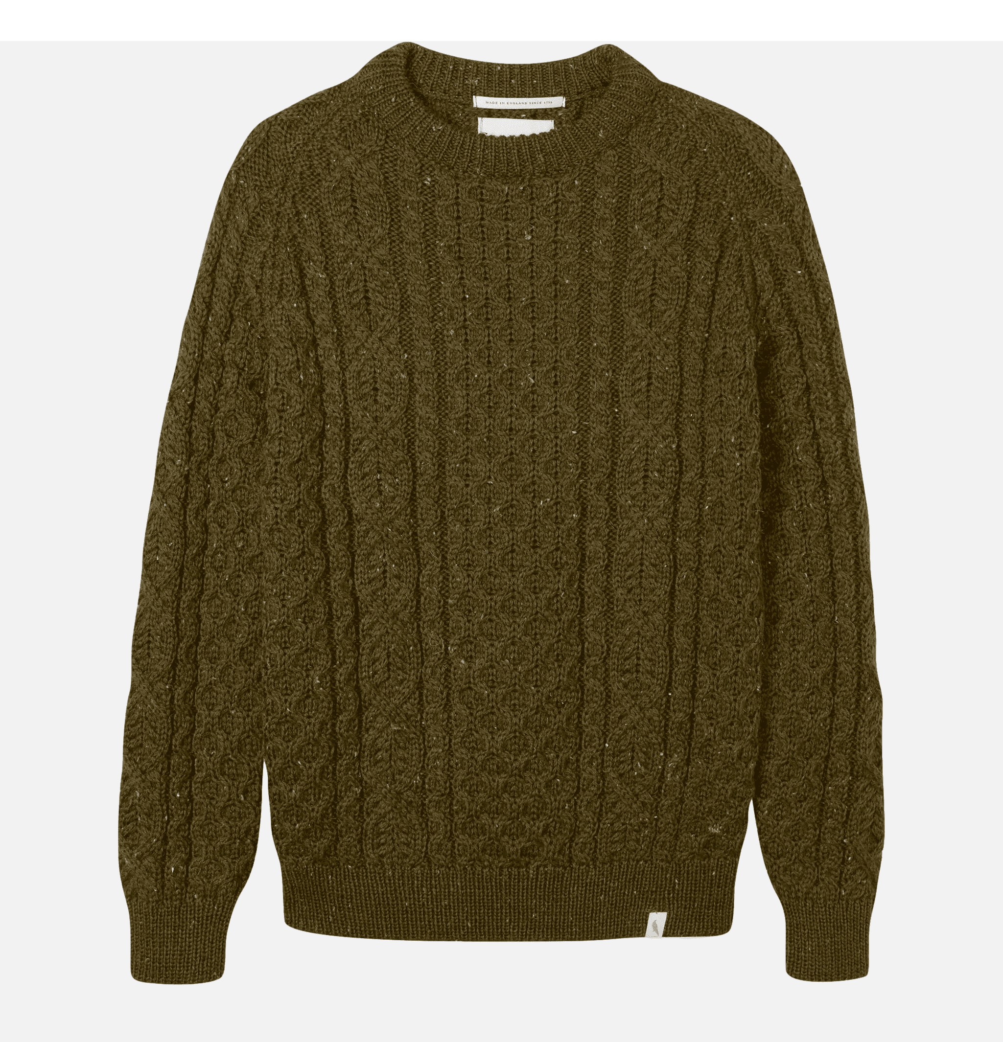 Peregrine Hudson Aran Sweater Olive