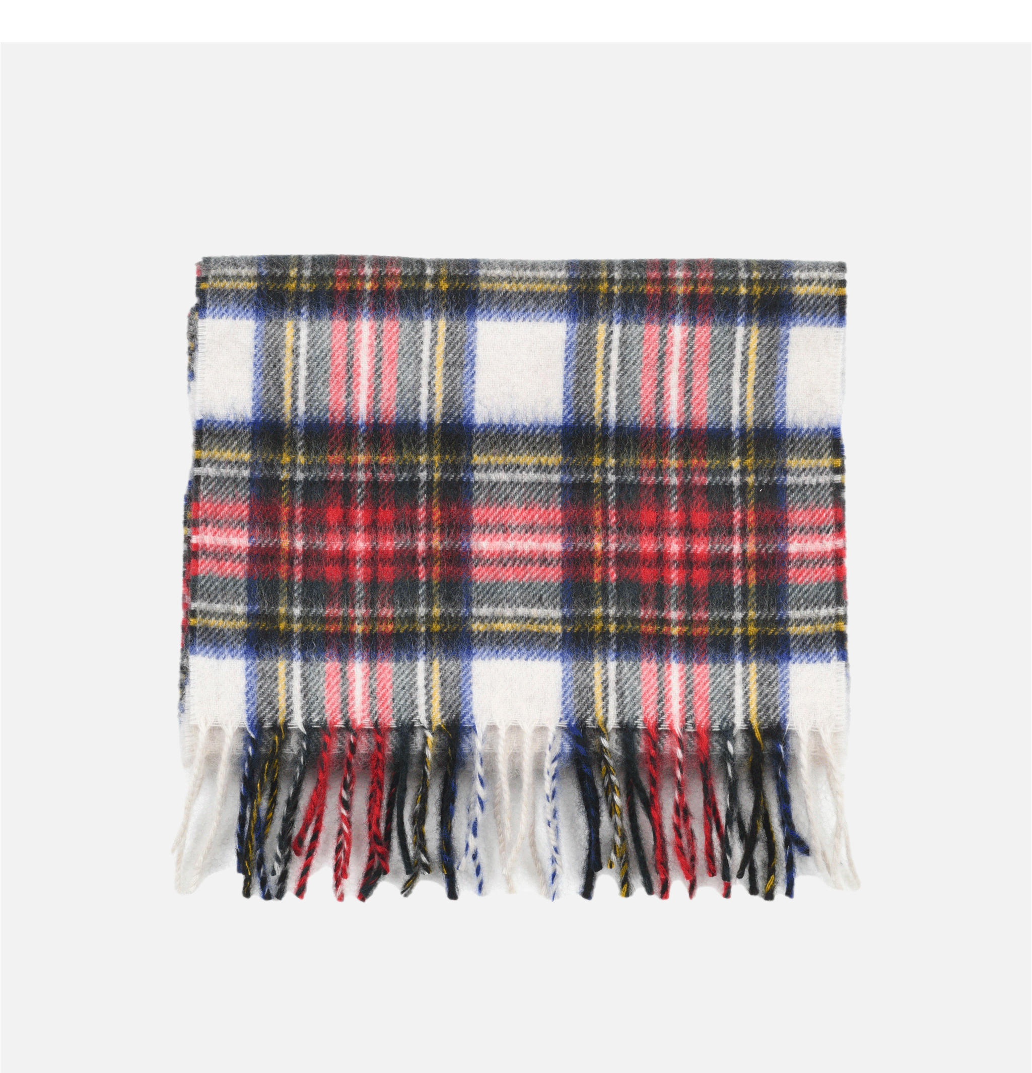 Echarpe Cachemire Tartan White