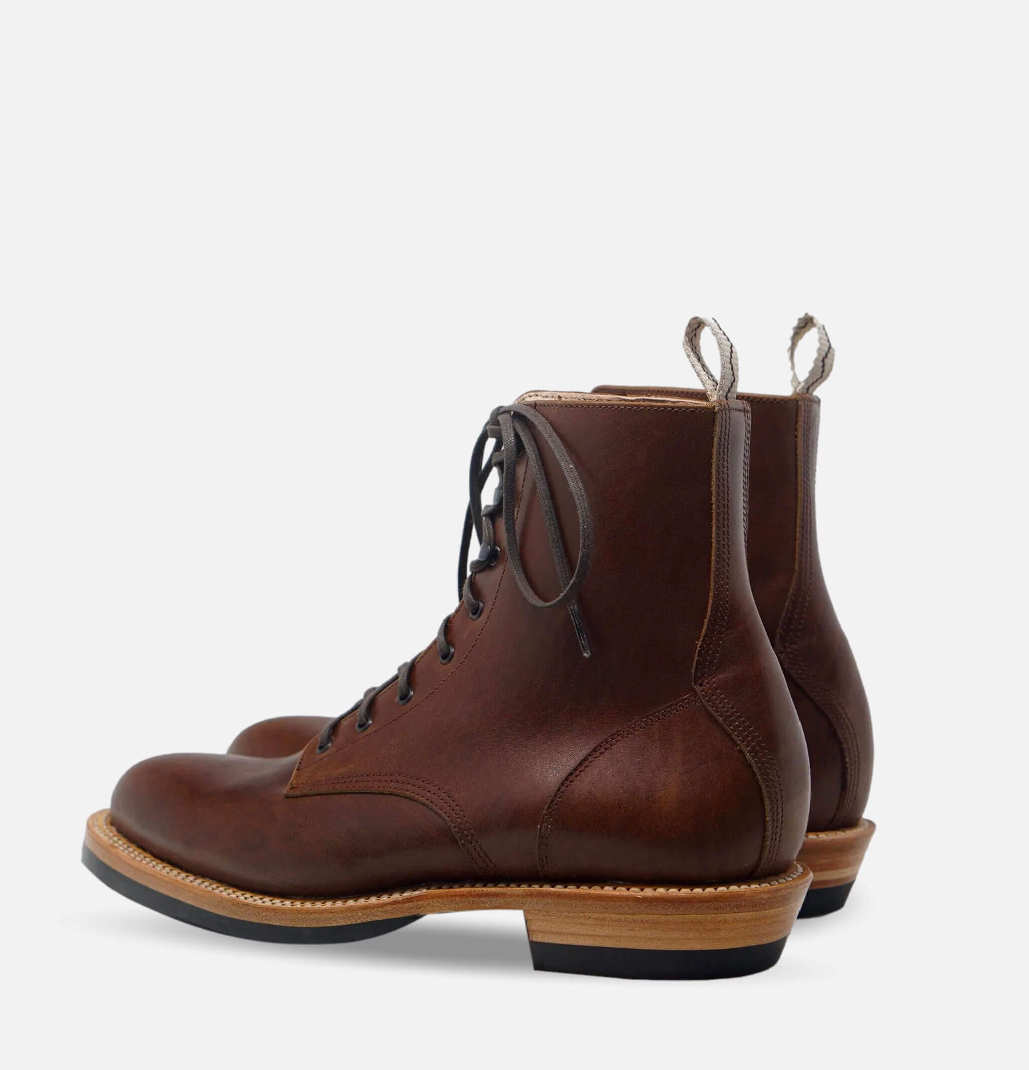 Bottes Unmarked Plain Toe Tobacco