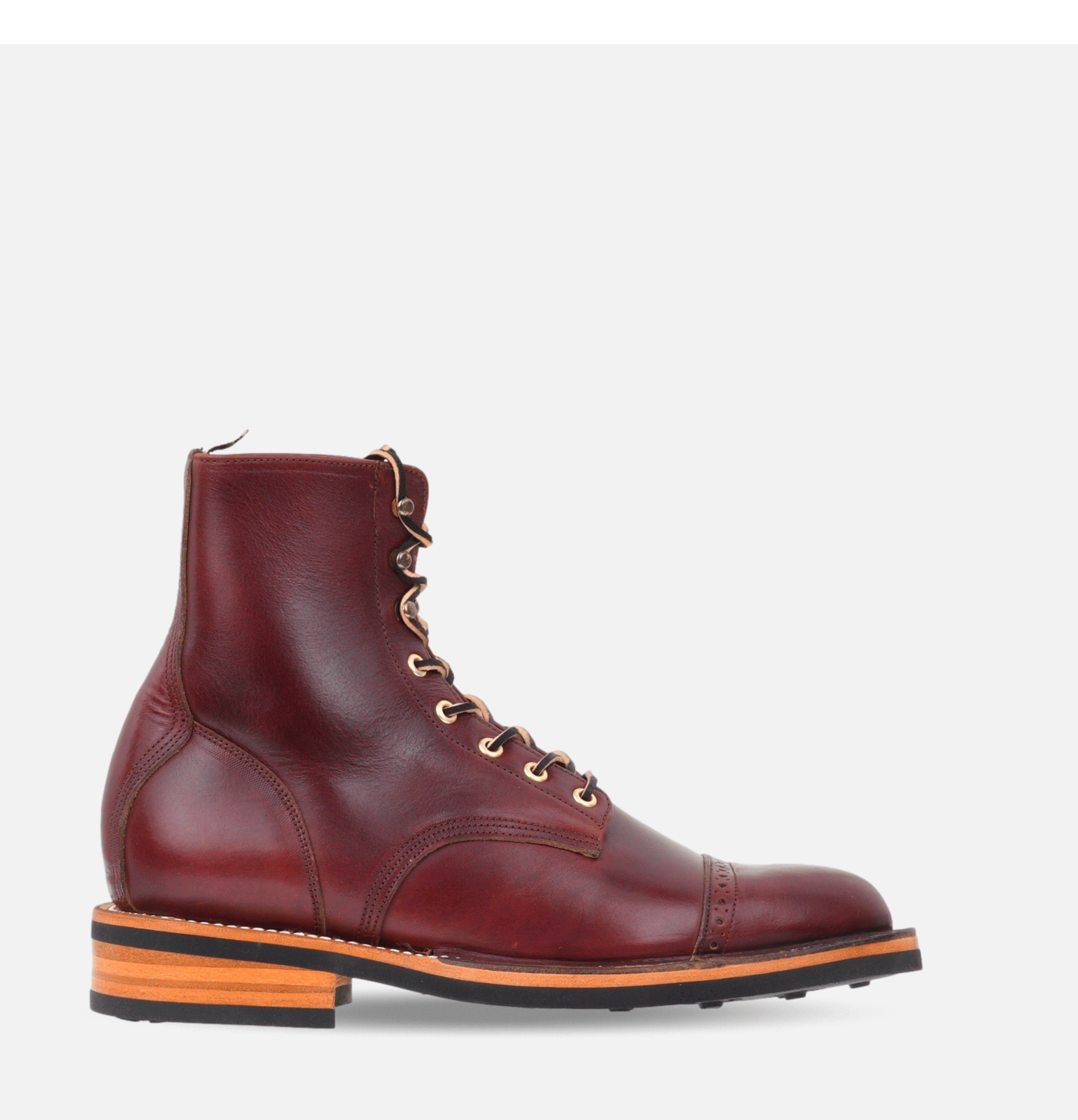 Unmarked Cap Toe Boots Brown
