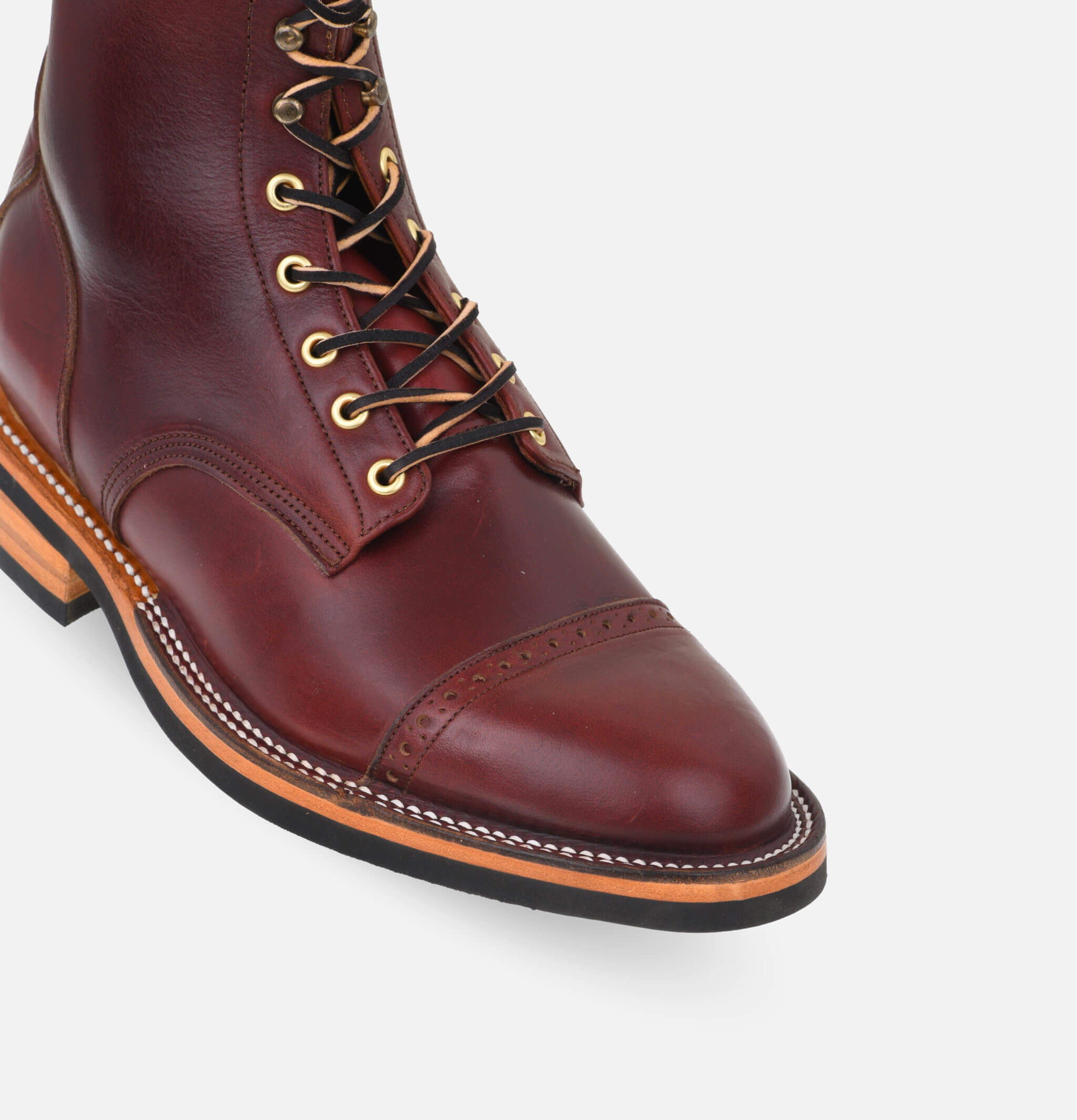 Unmarked Cap Toe Boots Brown