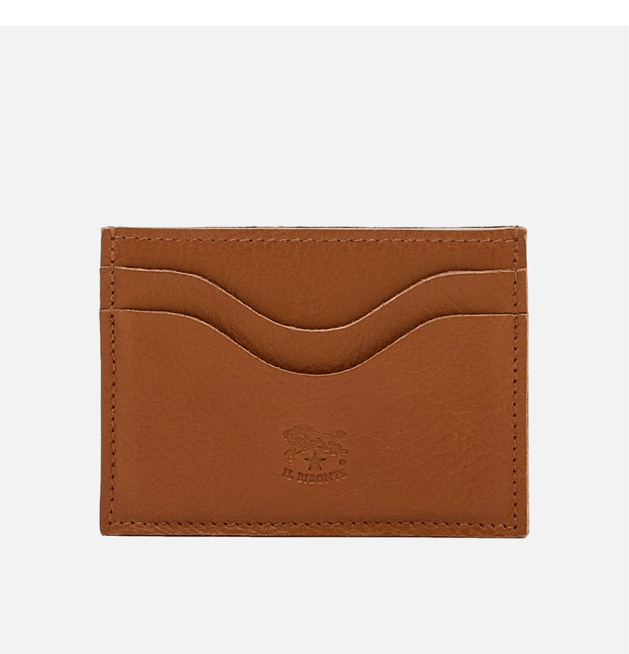 Il Bisonte Card Case Brown