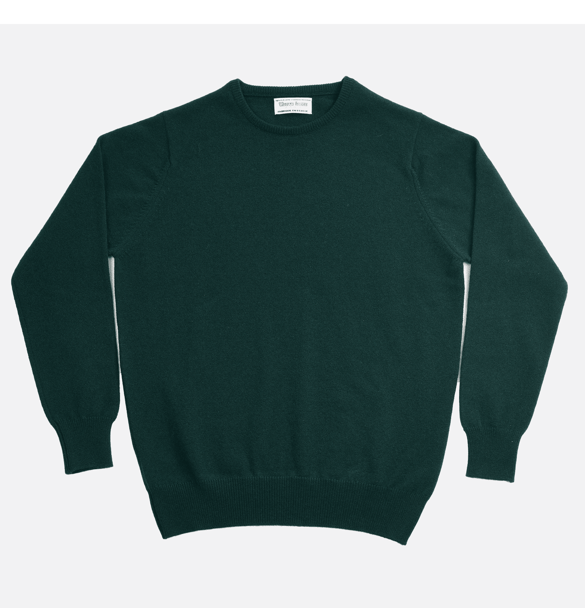 William Lockie Pull Col Rond Tartan Green