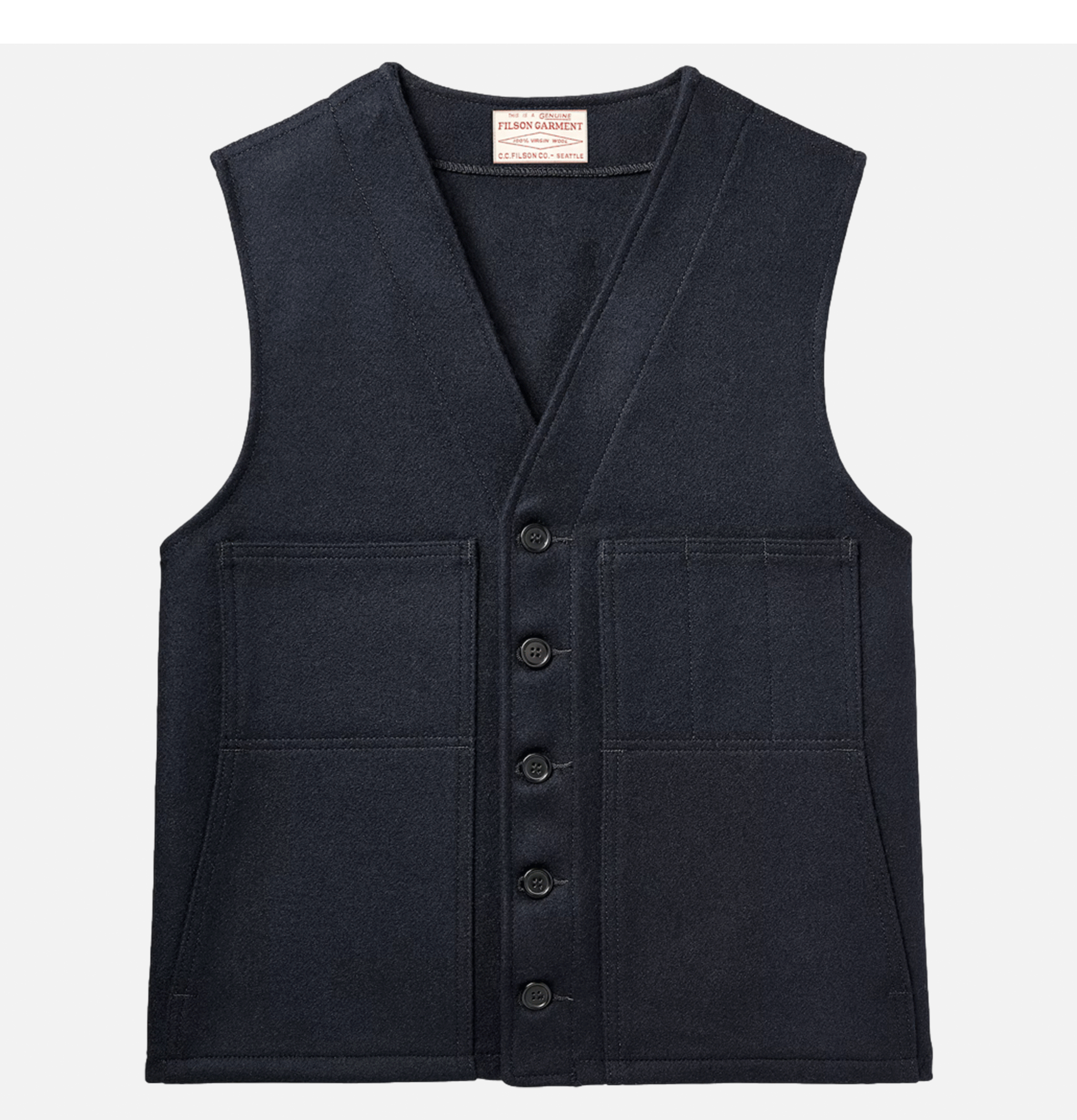 Mackinaw Wool Vest Navy