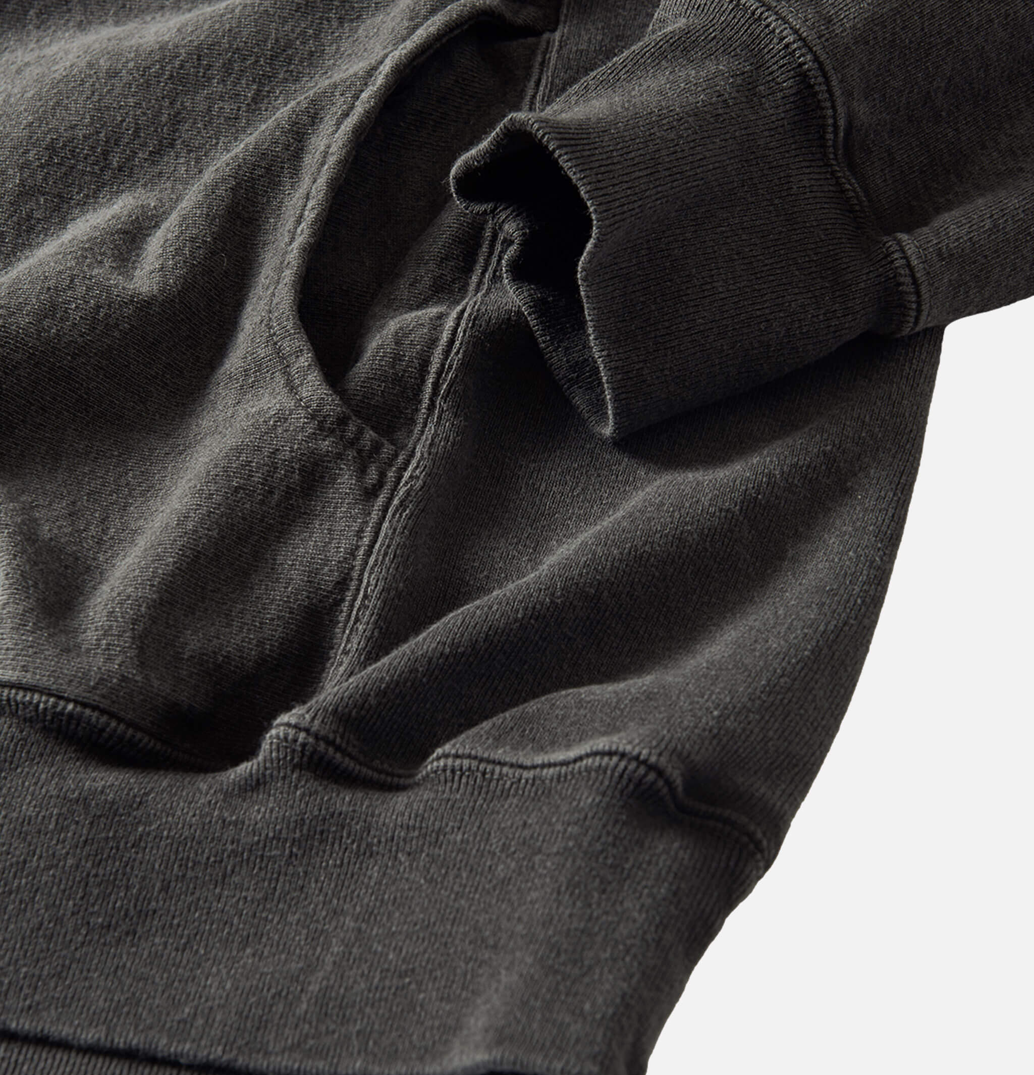 Good On Japan Sweat Heavy Hooded Crew Black.