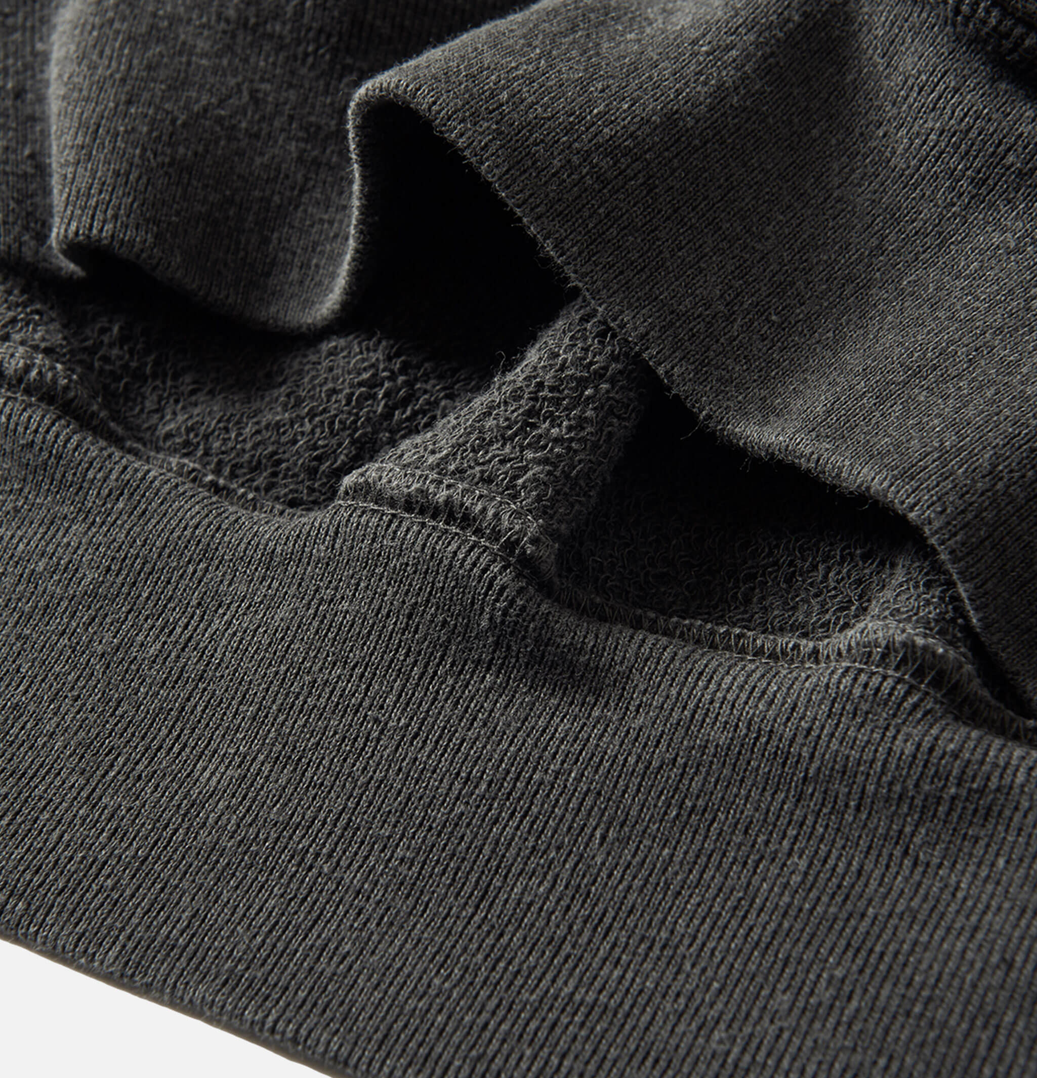 Good On Japan Sweat Heavy Hooded Crew Black.
