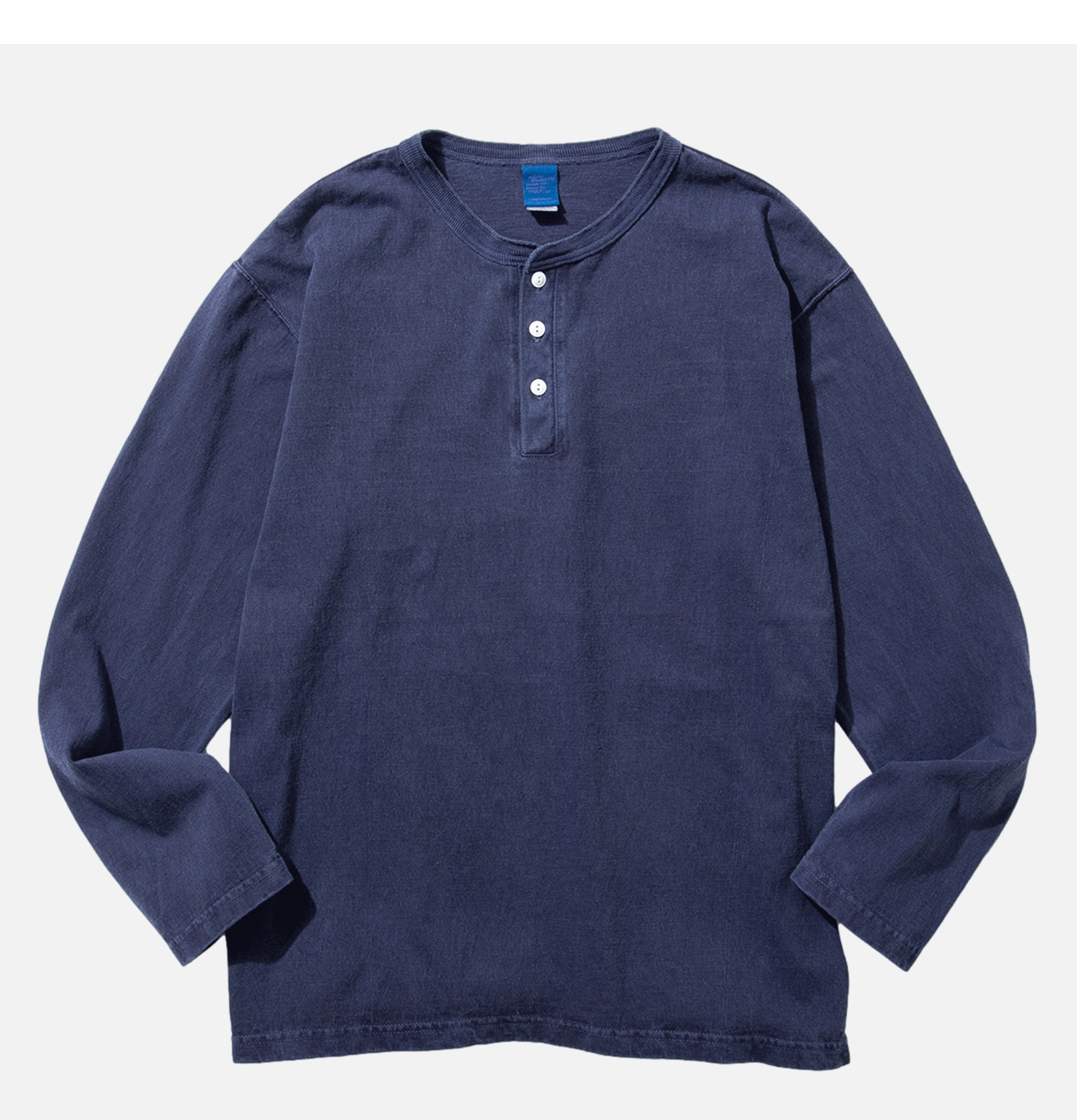 Ls Henley Tee Navy