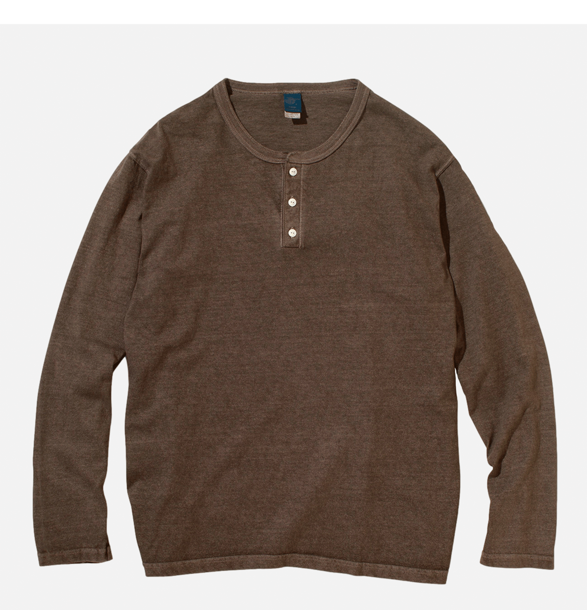 Ls Henley Tee Brown