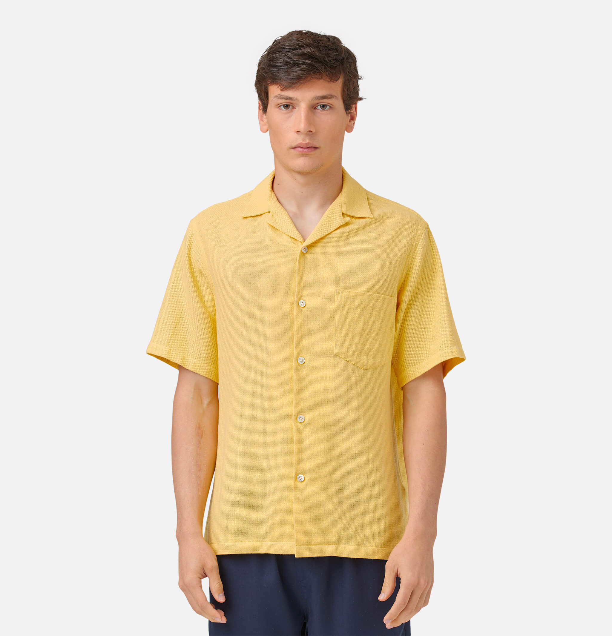 Portuguese Flannel Shirt Pique Yellow