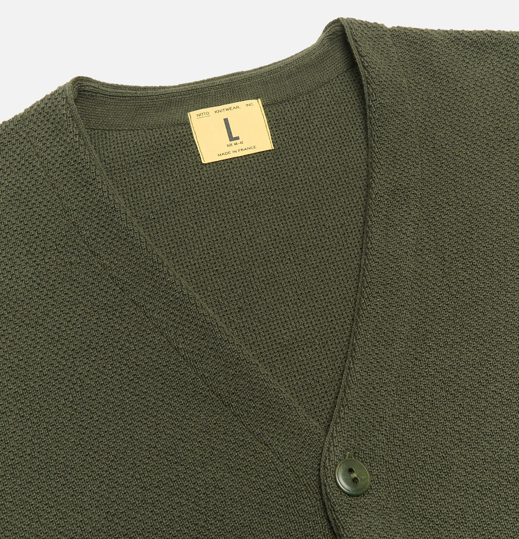 Nitto Knitwear Gilet Youri Coton Green