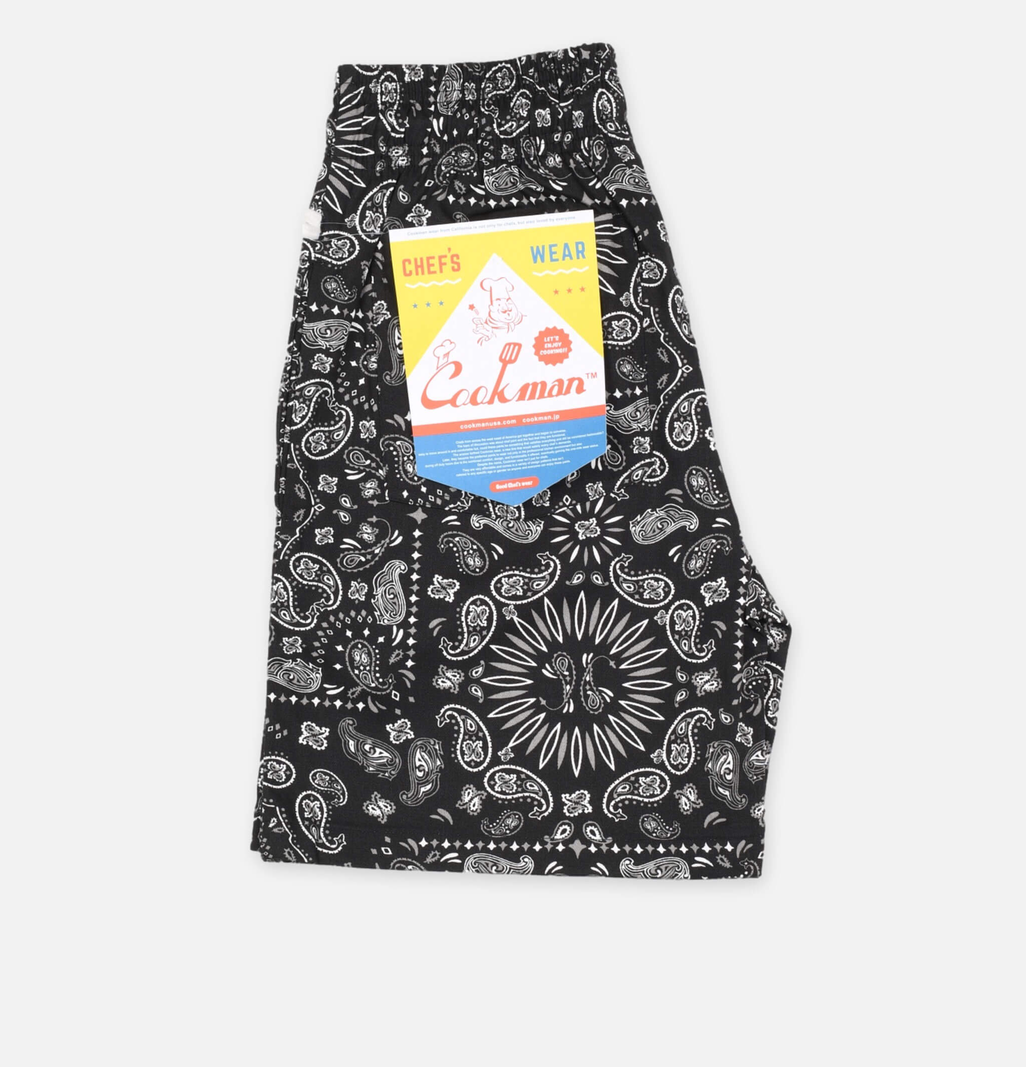 Chef Short Paisley Black