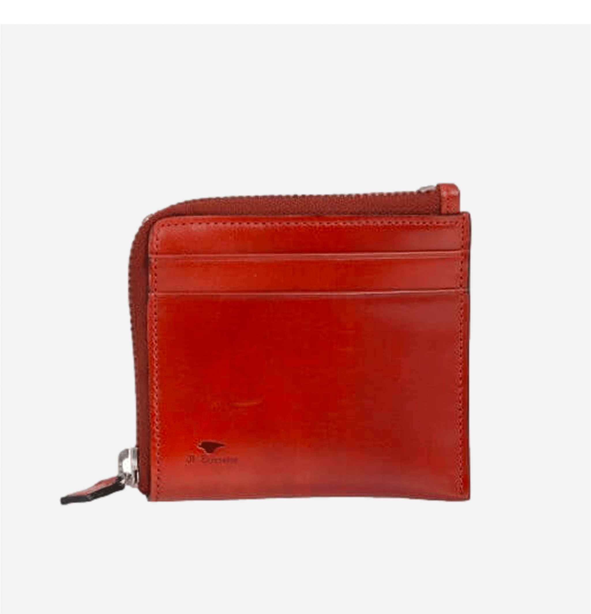 Zip Bi Fold Wallet Coral Red