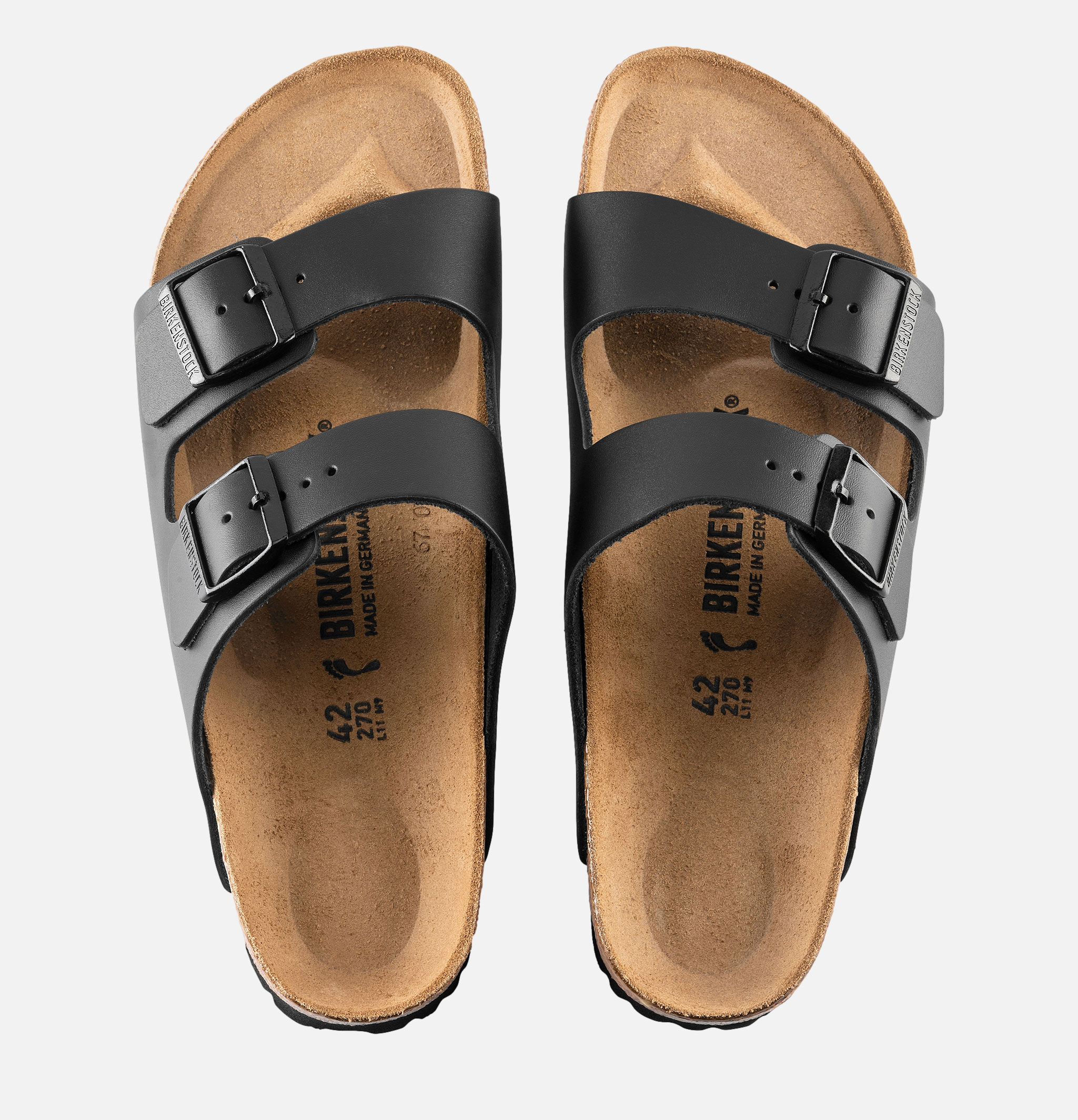 Arizona Sandals Black Leather