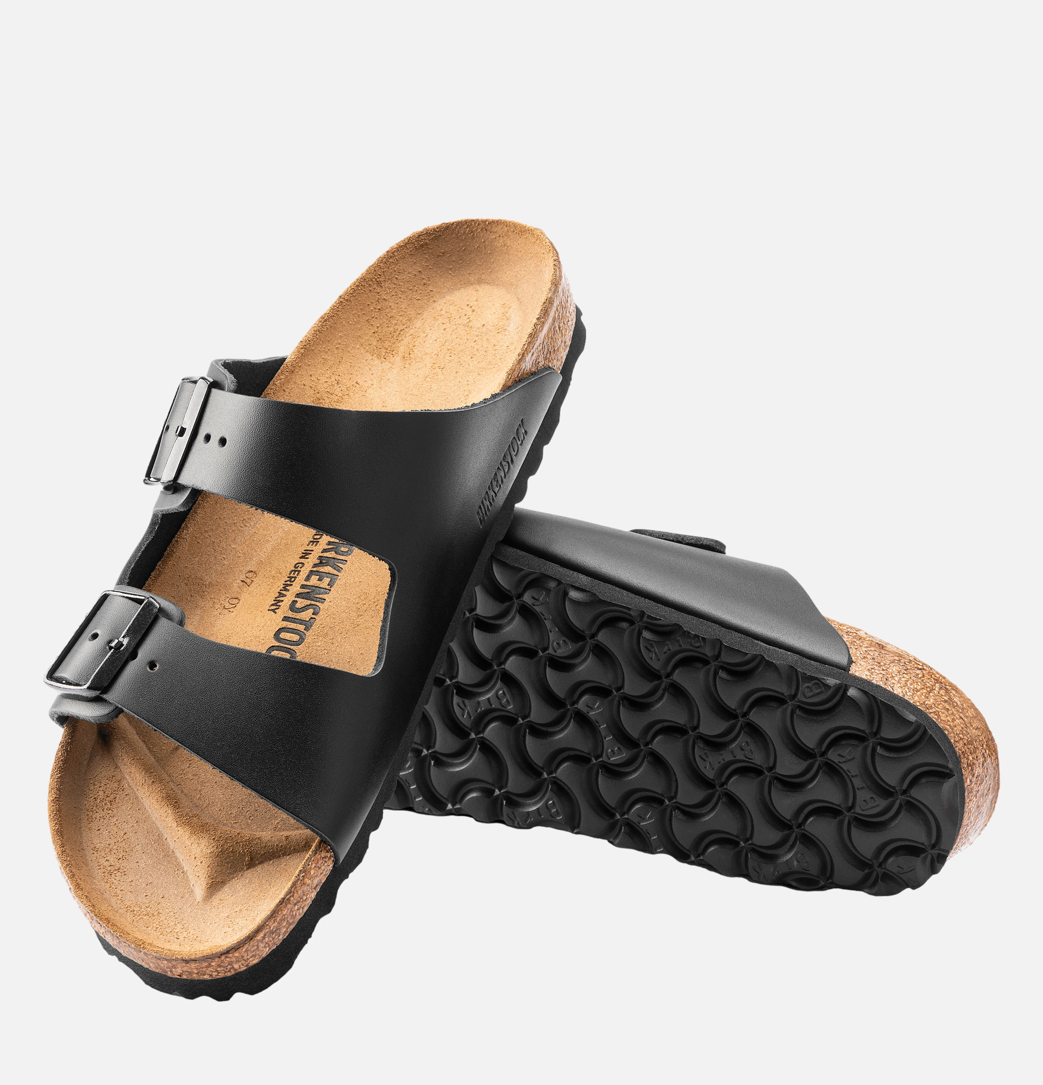 Arizona Sandals Black Leather