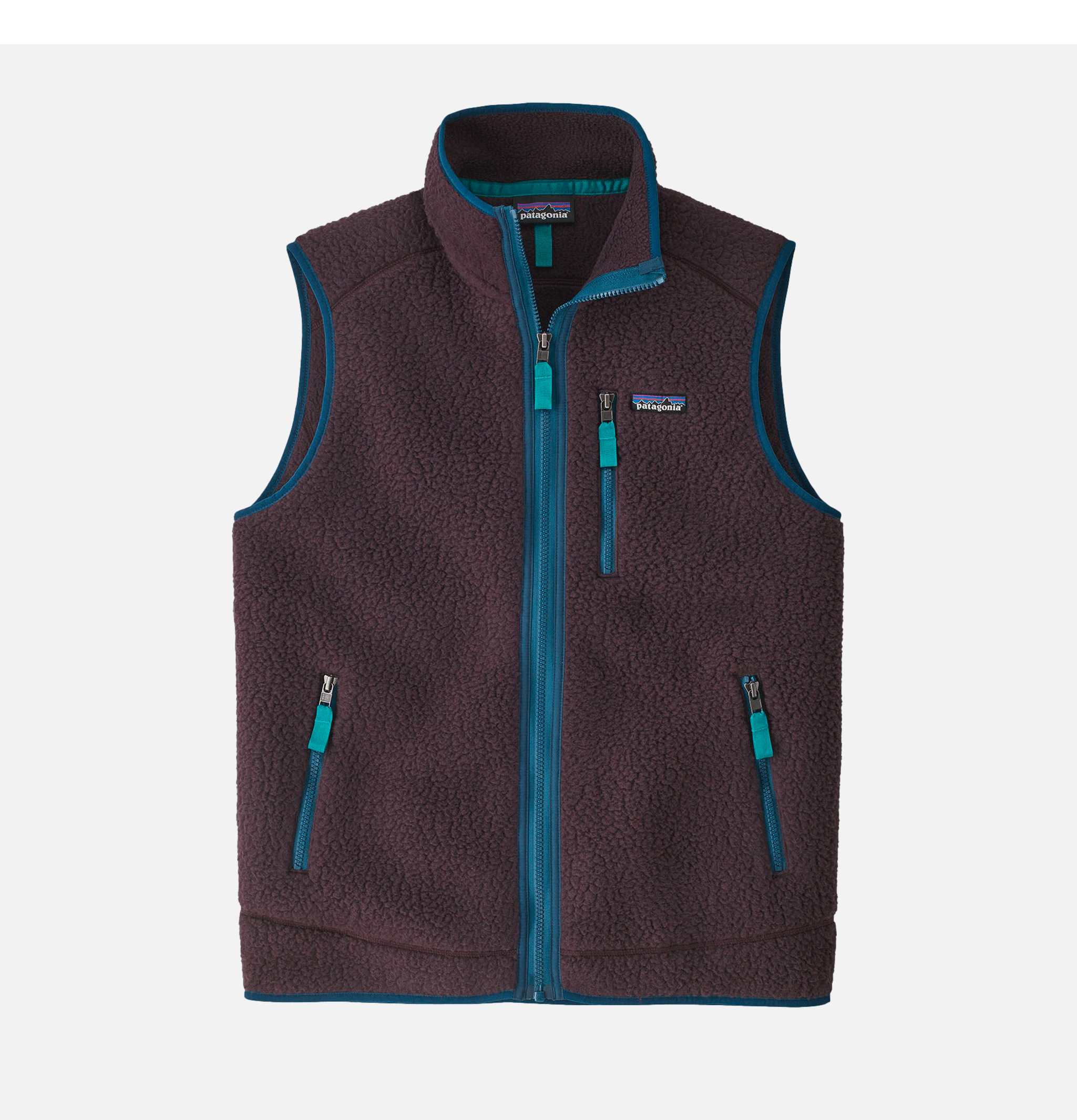 Retro Pile Vest Obsidian Plum