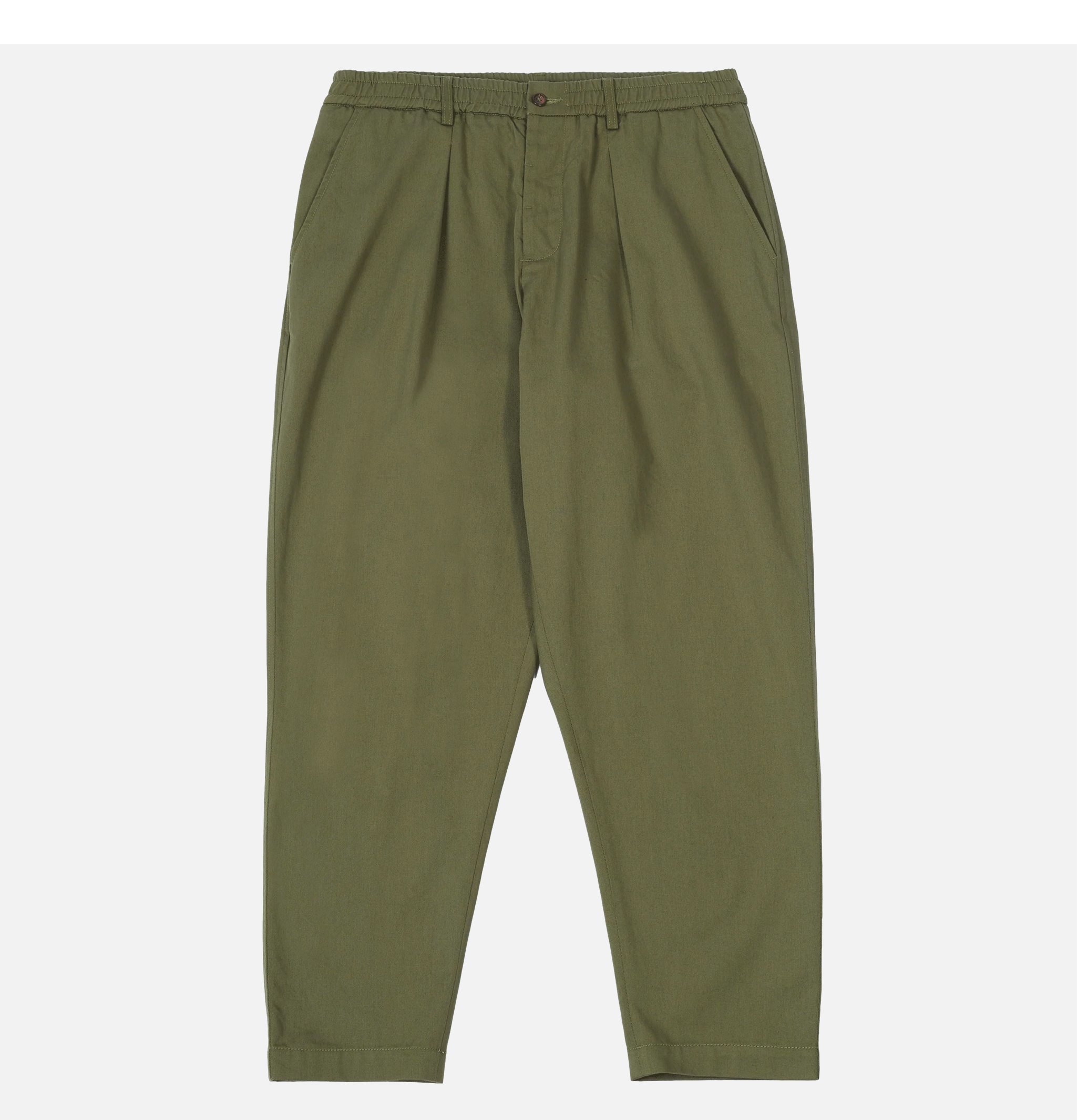 Universal Works Double Pleat Pant Olive Twill.