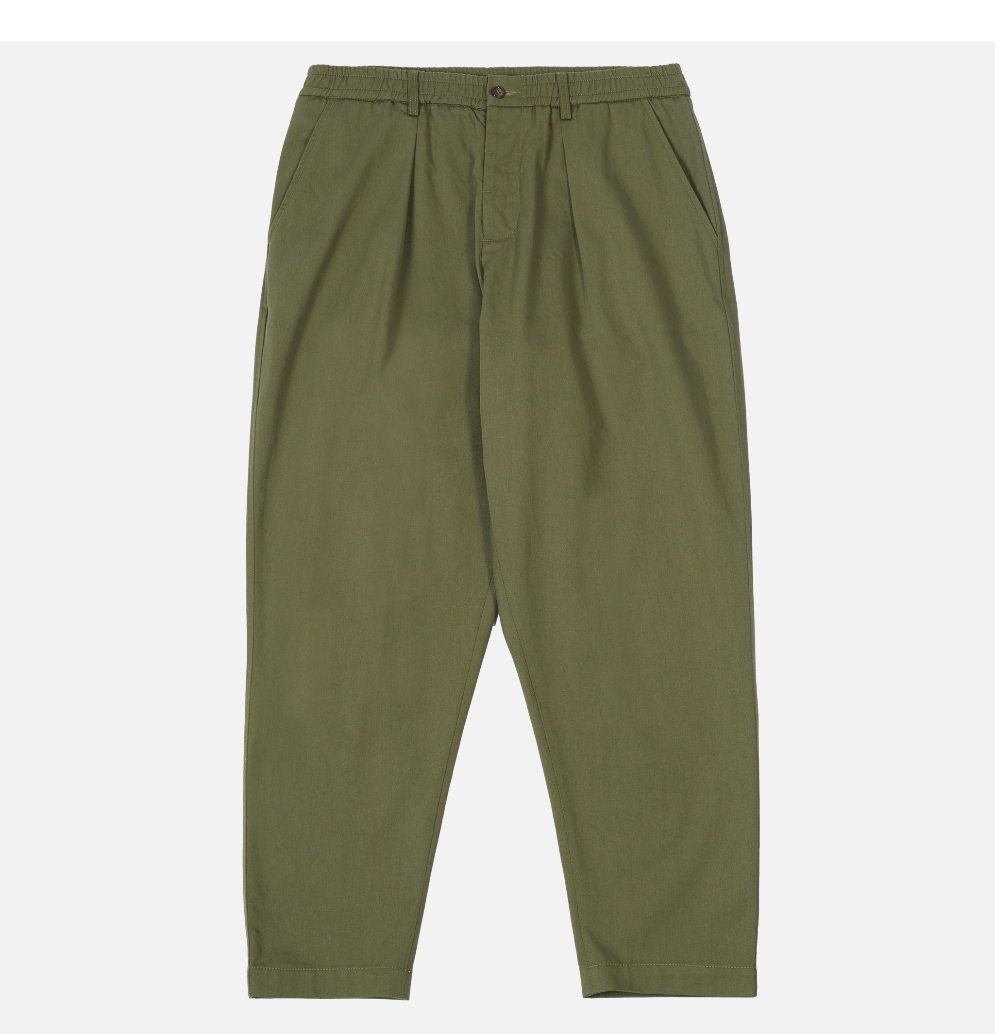 Pantalon Universal Works Double Pleat Pant Olive Twill