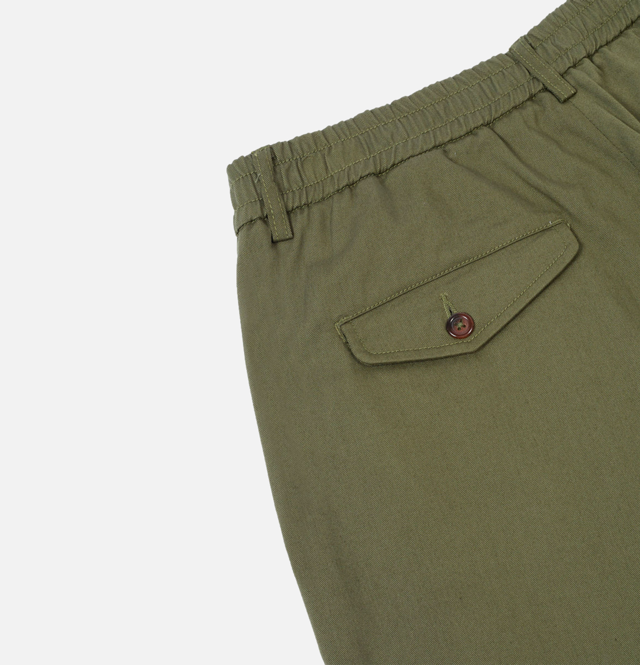 Pantalon Universal Works Double Pleat Pant Olive Twill