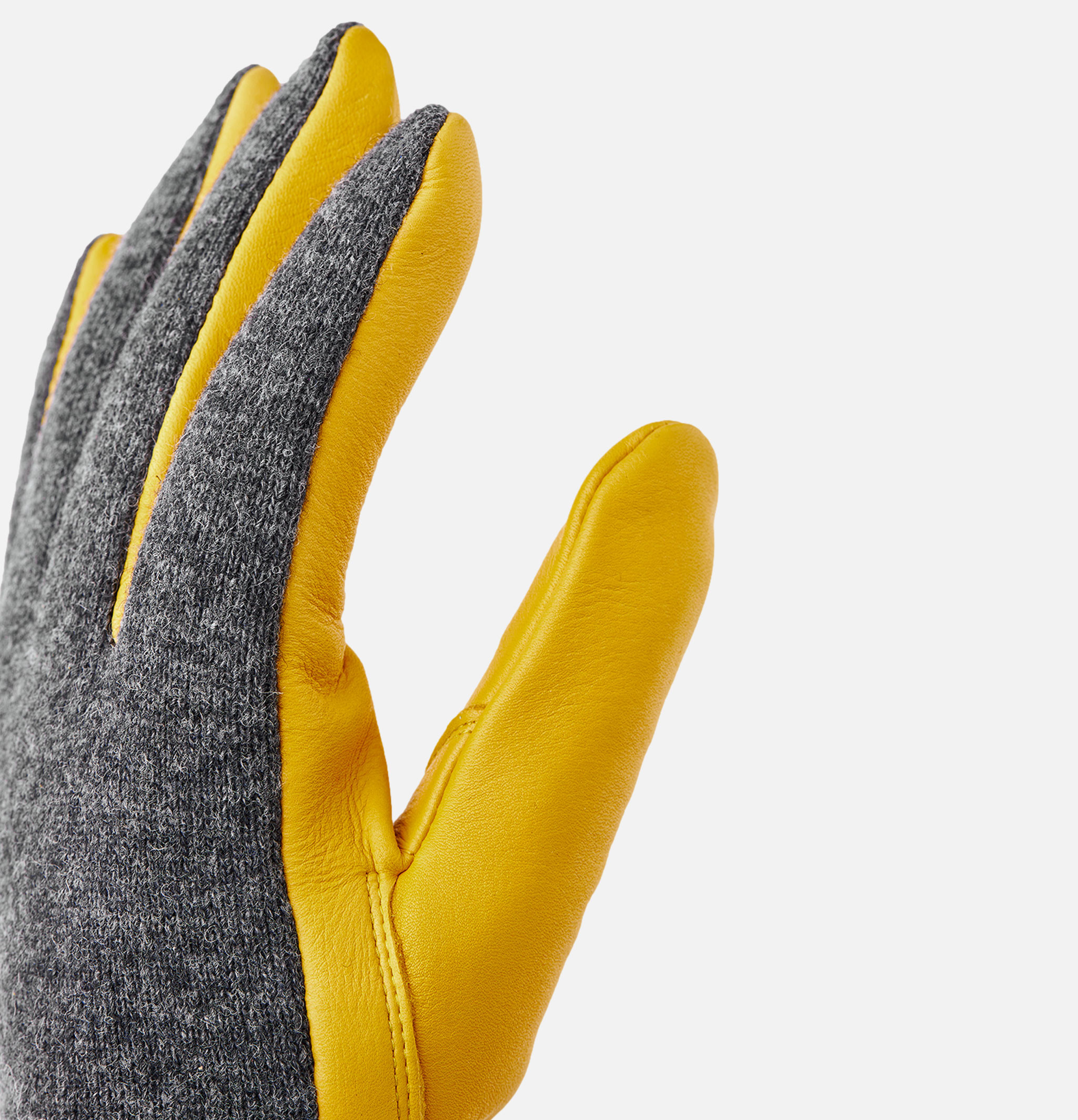 Gants Deerskin Wool Tricot Charcoal