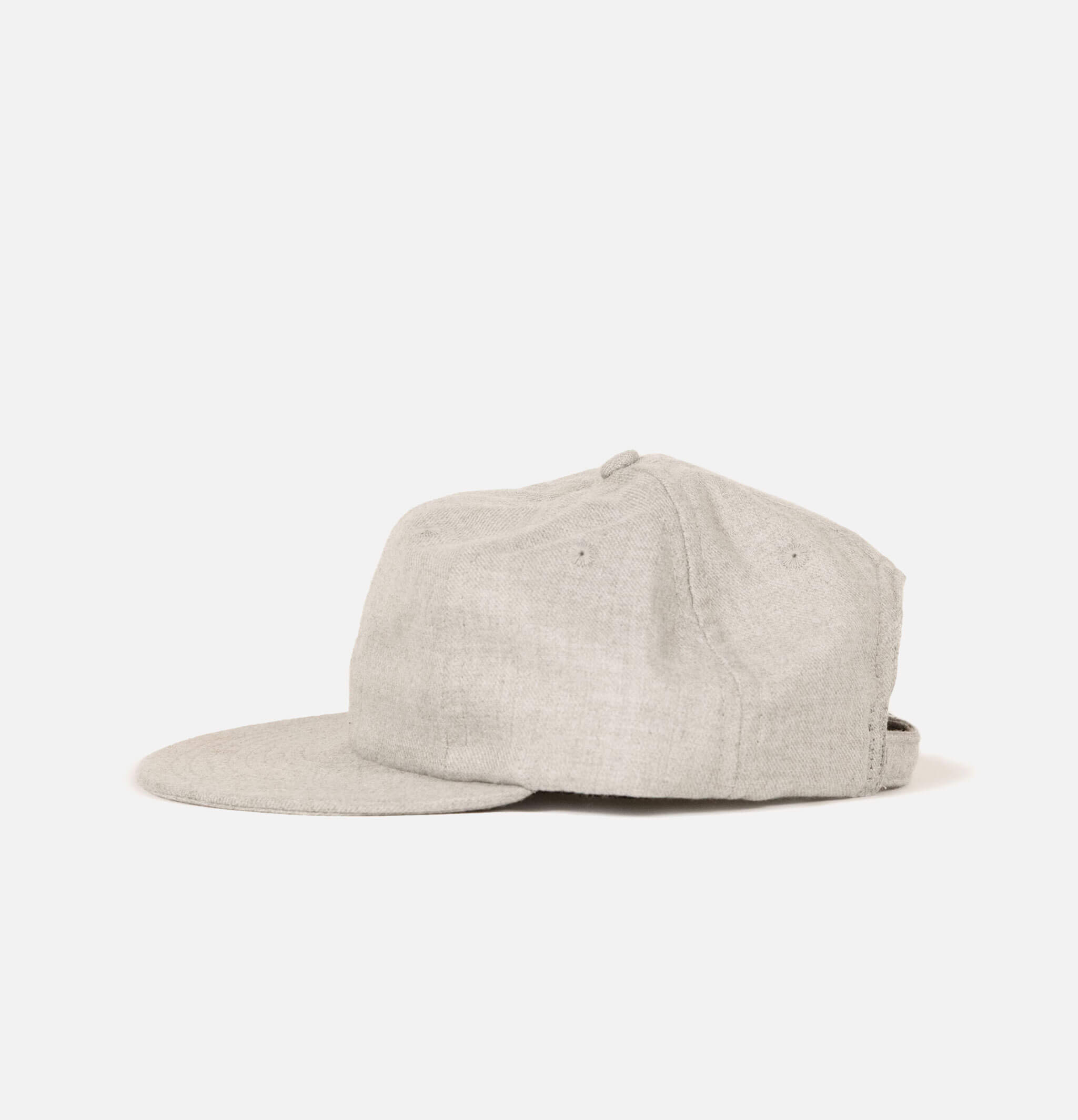 Wool Serge 6 Panel Cap Grey