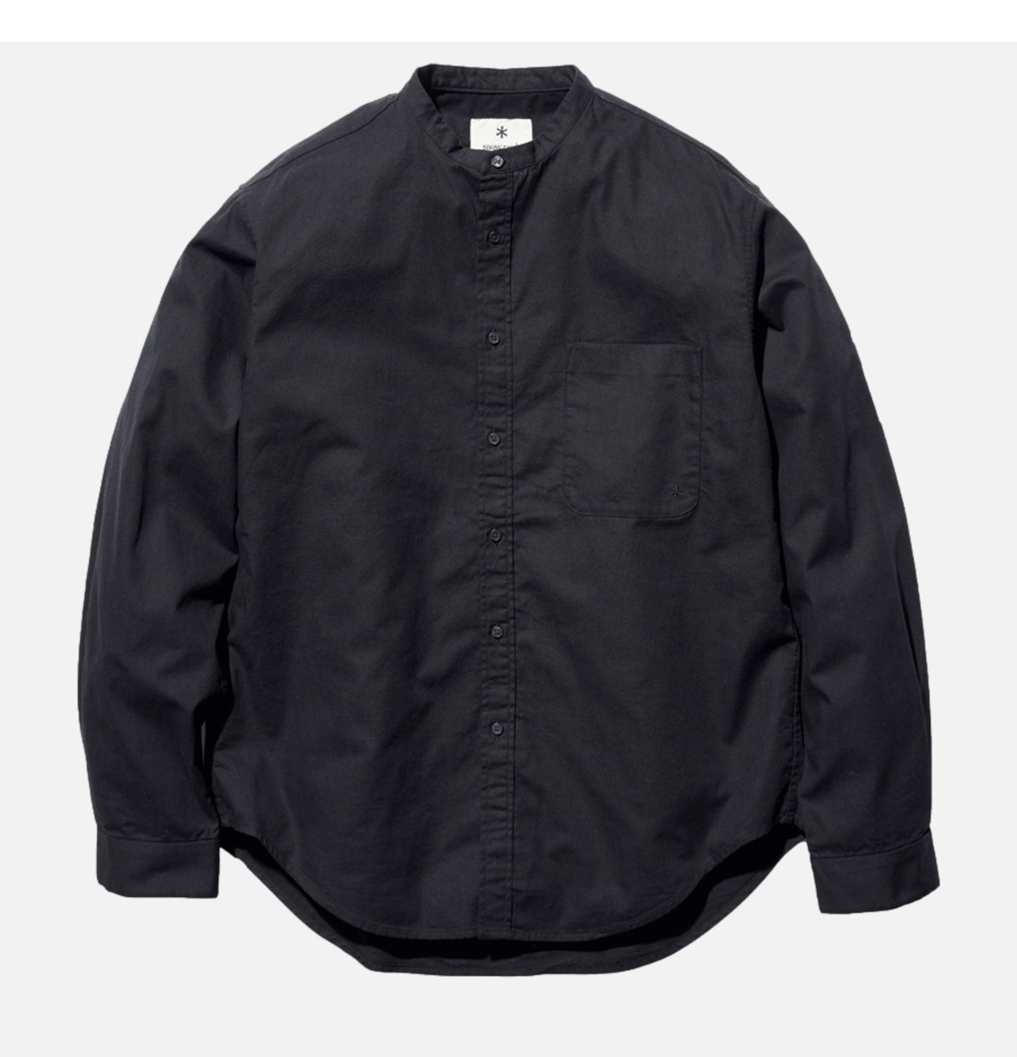 Snow Peak Chemise Poplin Stand Collar Noir