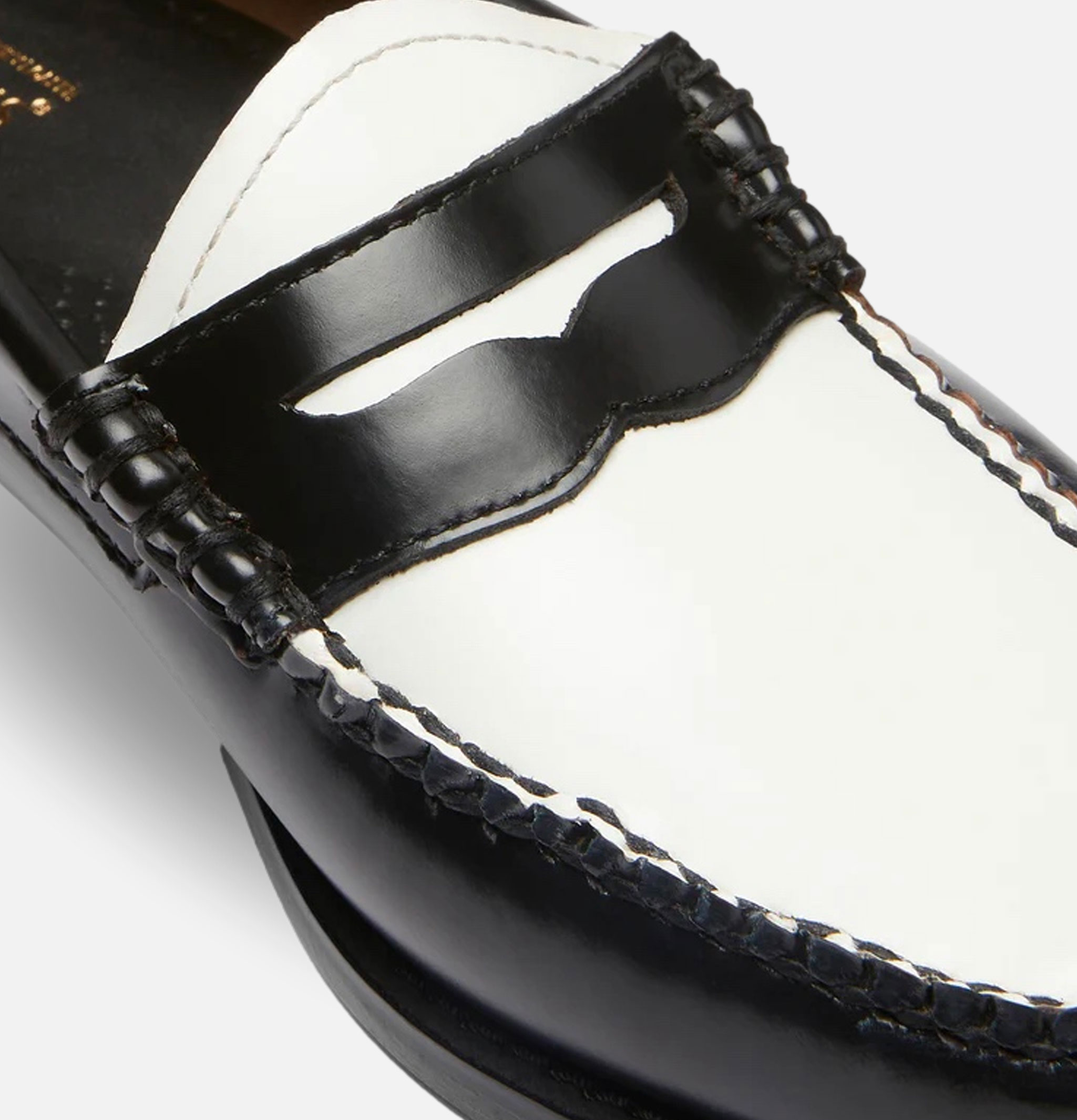 Gh Bass Mocassins Weejun Blanc et Noir