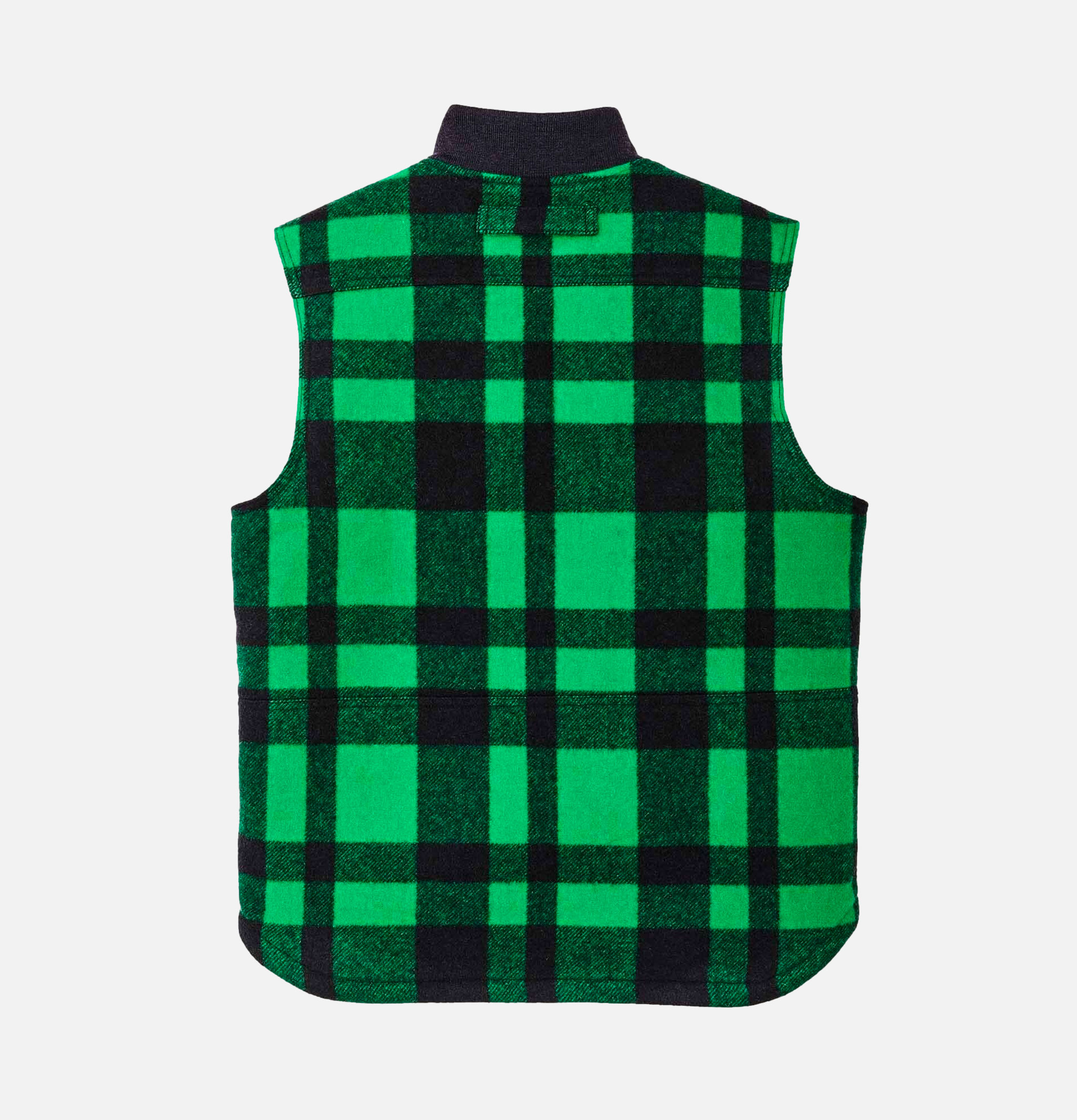Lined Mackinaw Wool Vest Green