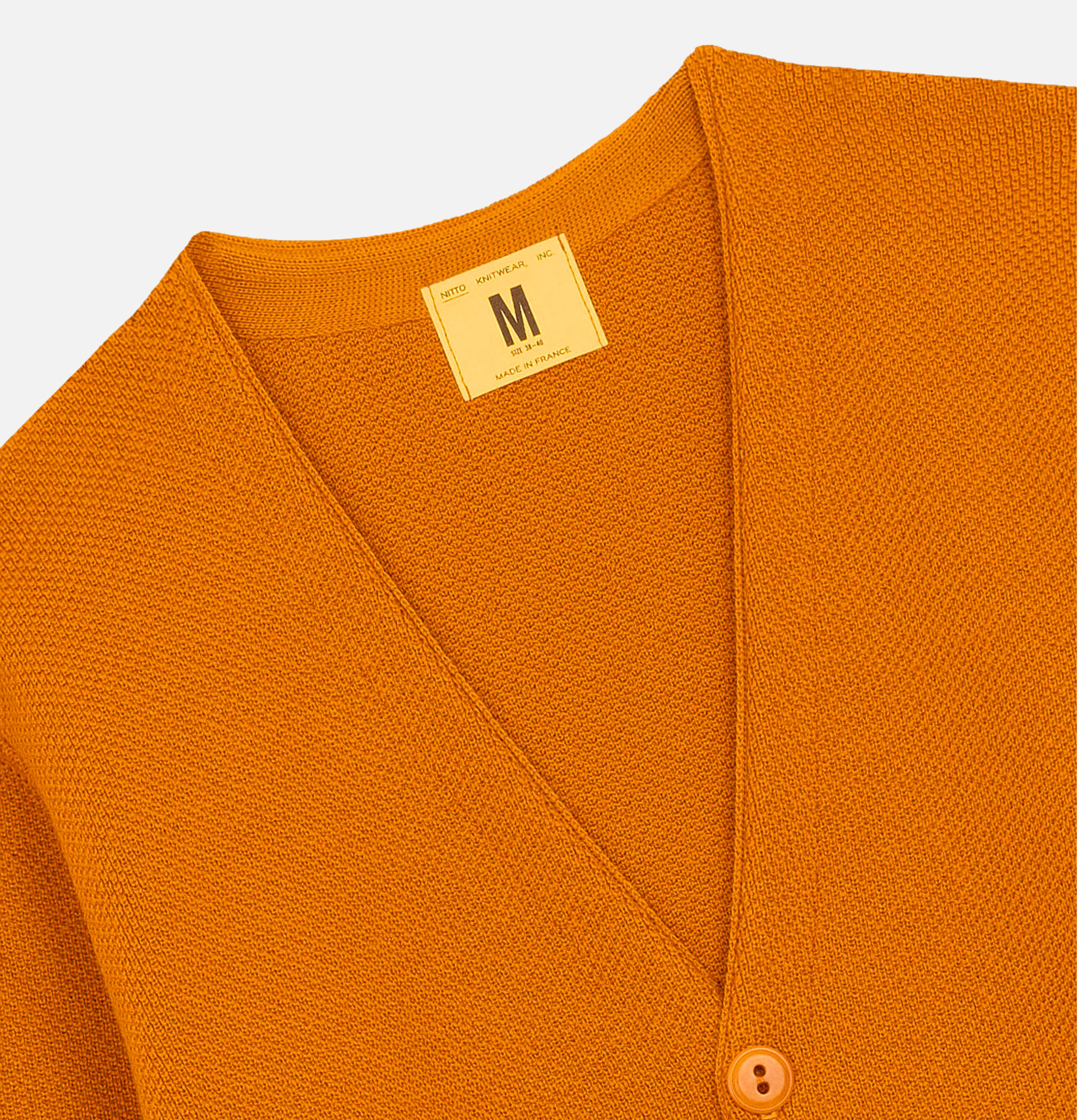 Cardigan Nitto Knitwear Youri Merino Ocre