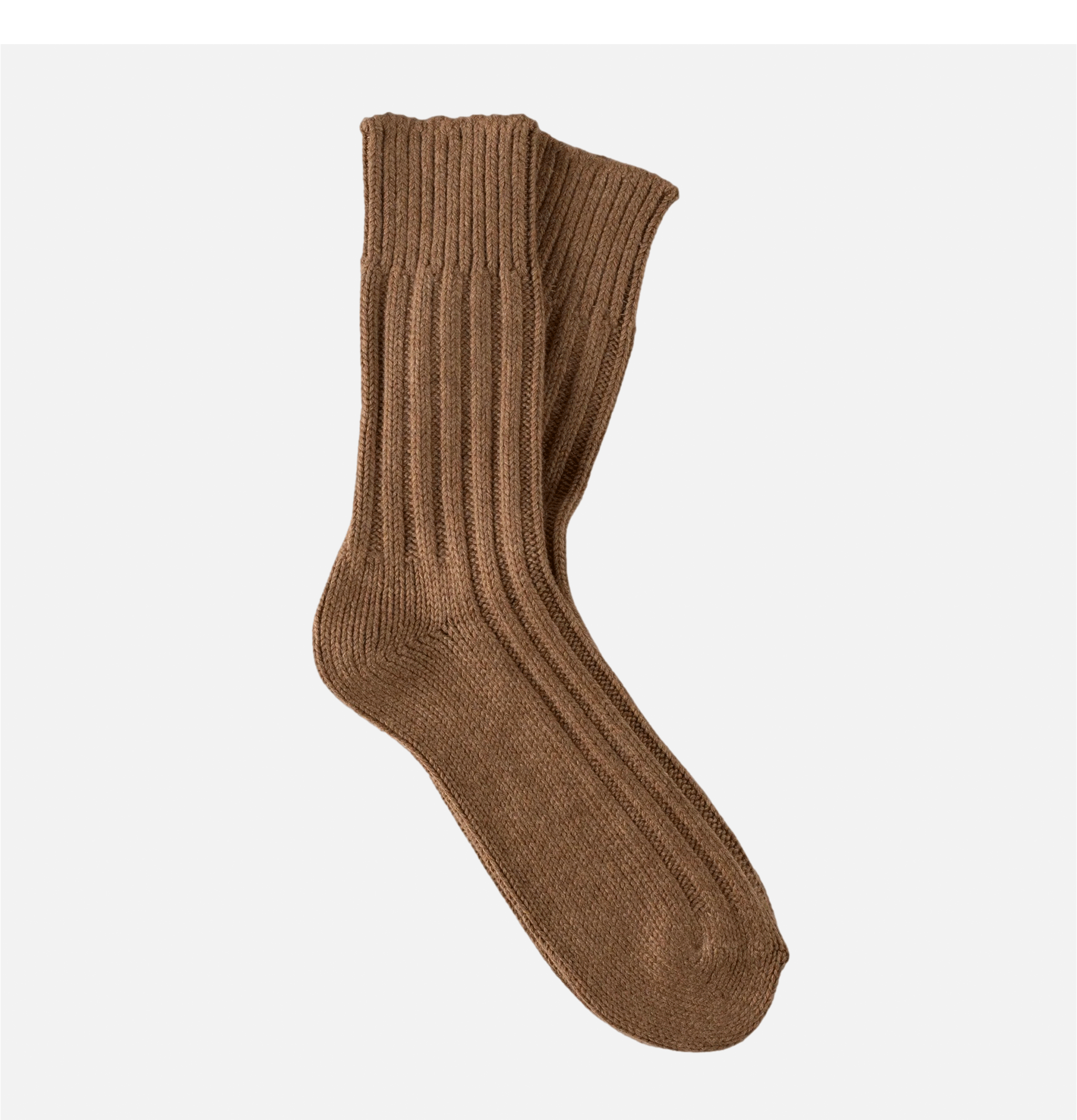 Thunders Love Solid Wool Socks Camel