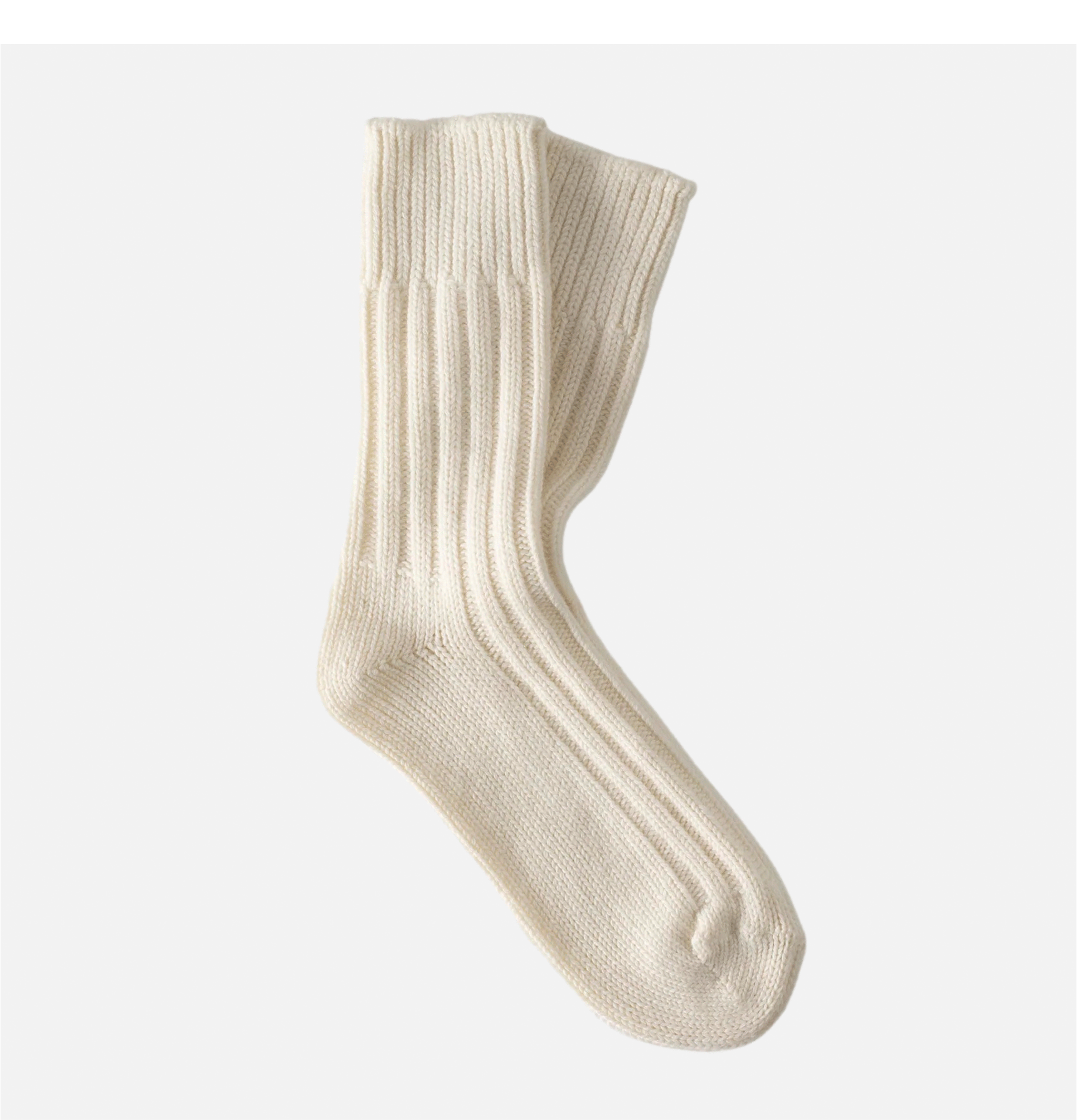 Thunders Love Solid Wool Socks White