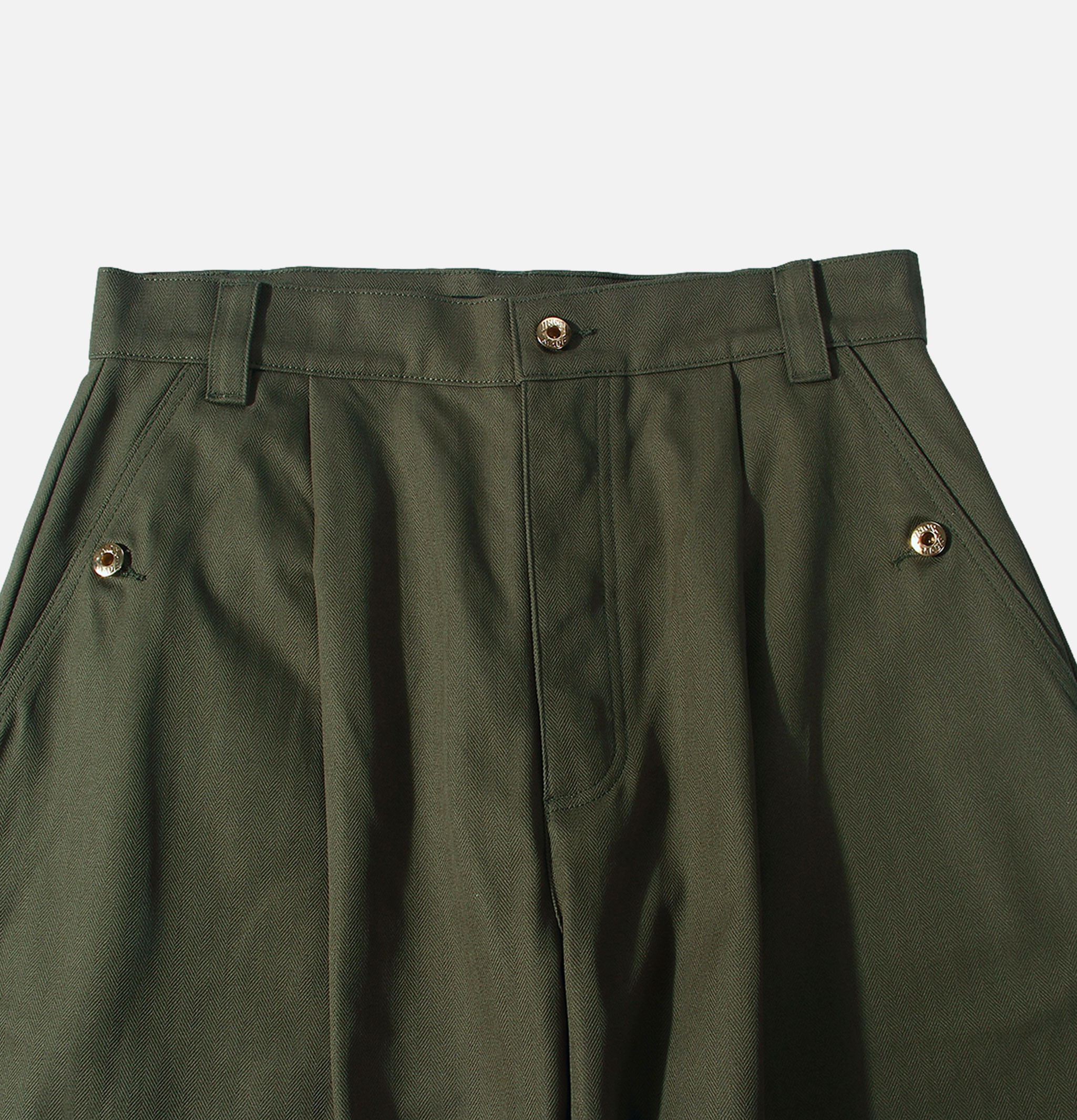 Standard Types Naval Button Pants Green