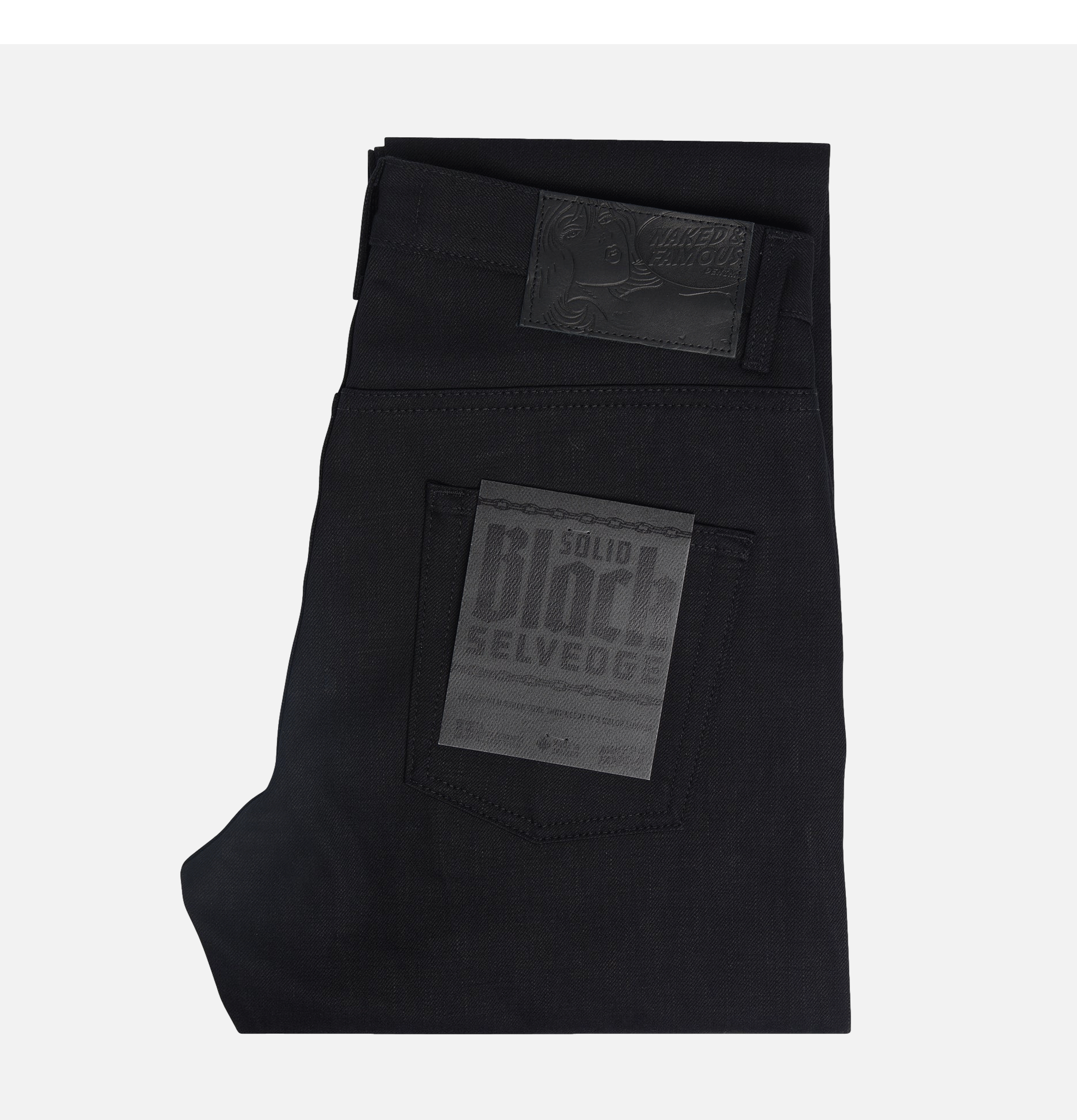 Naked & Famous Easy Guy Solid Black Selvedge
