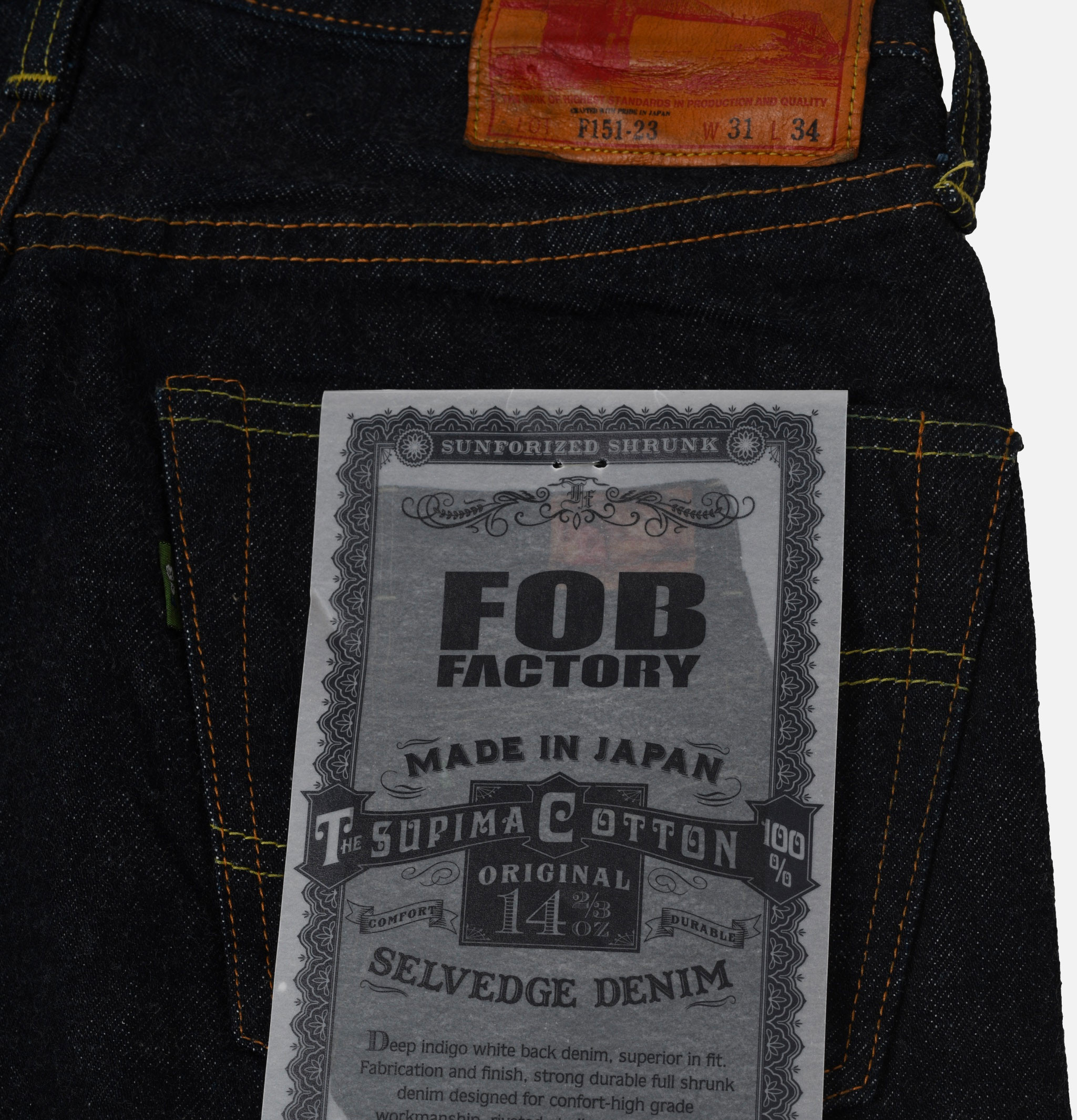 FOB Factory Jeans F151 One Wash