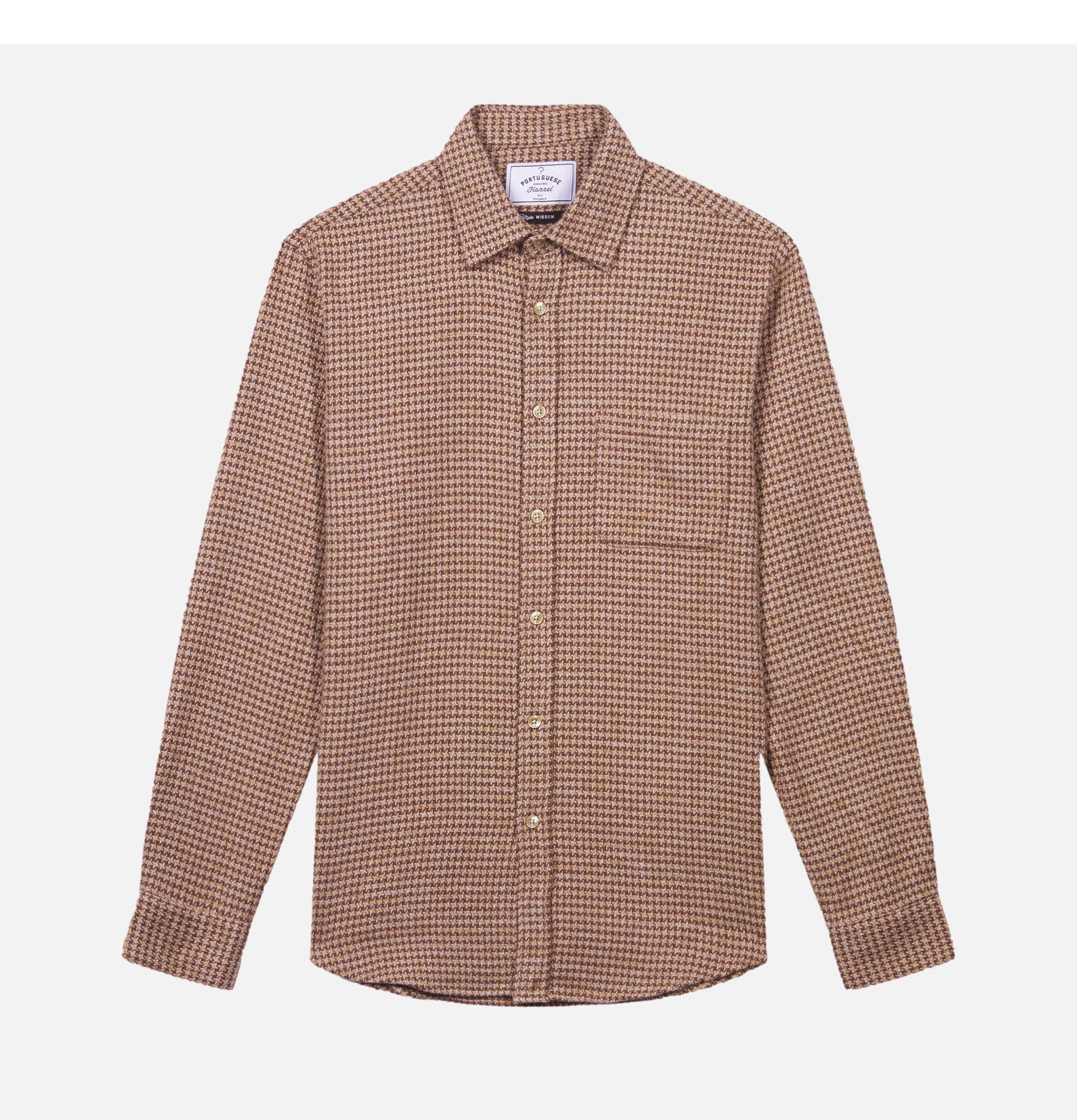 Portuguese Flannel Chemise Abstract Marron