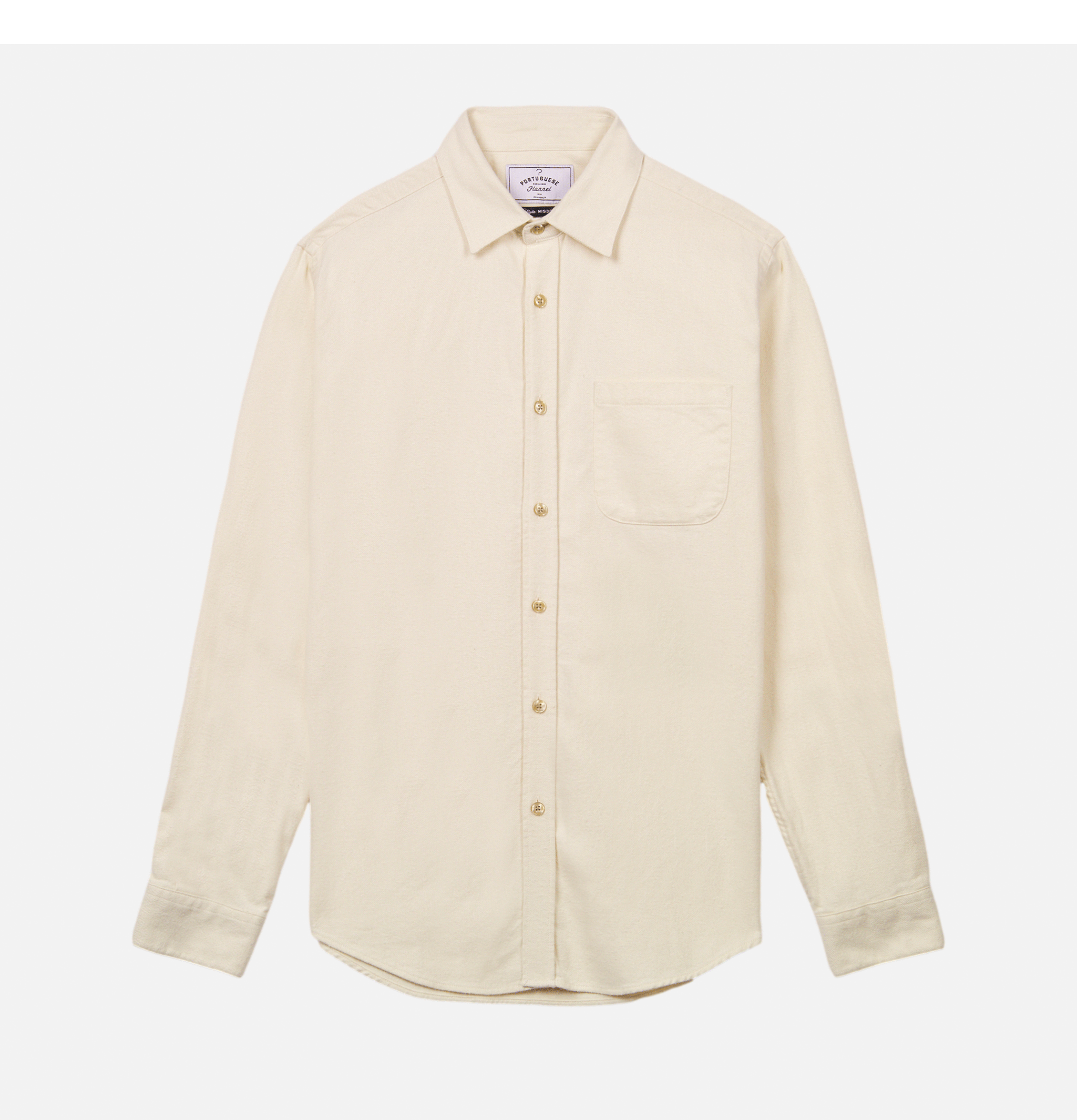 Portuguese Flannel Teca Ecru shirt