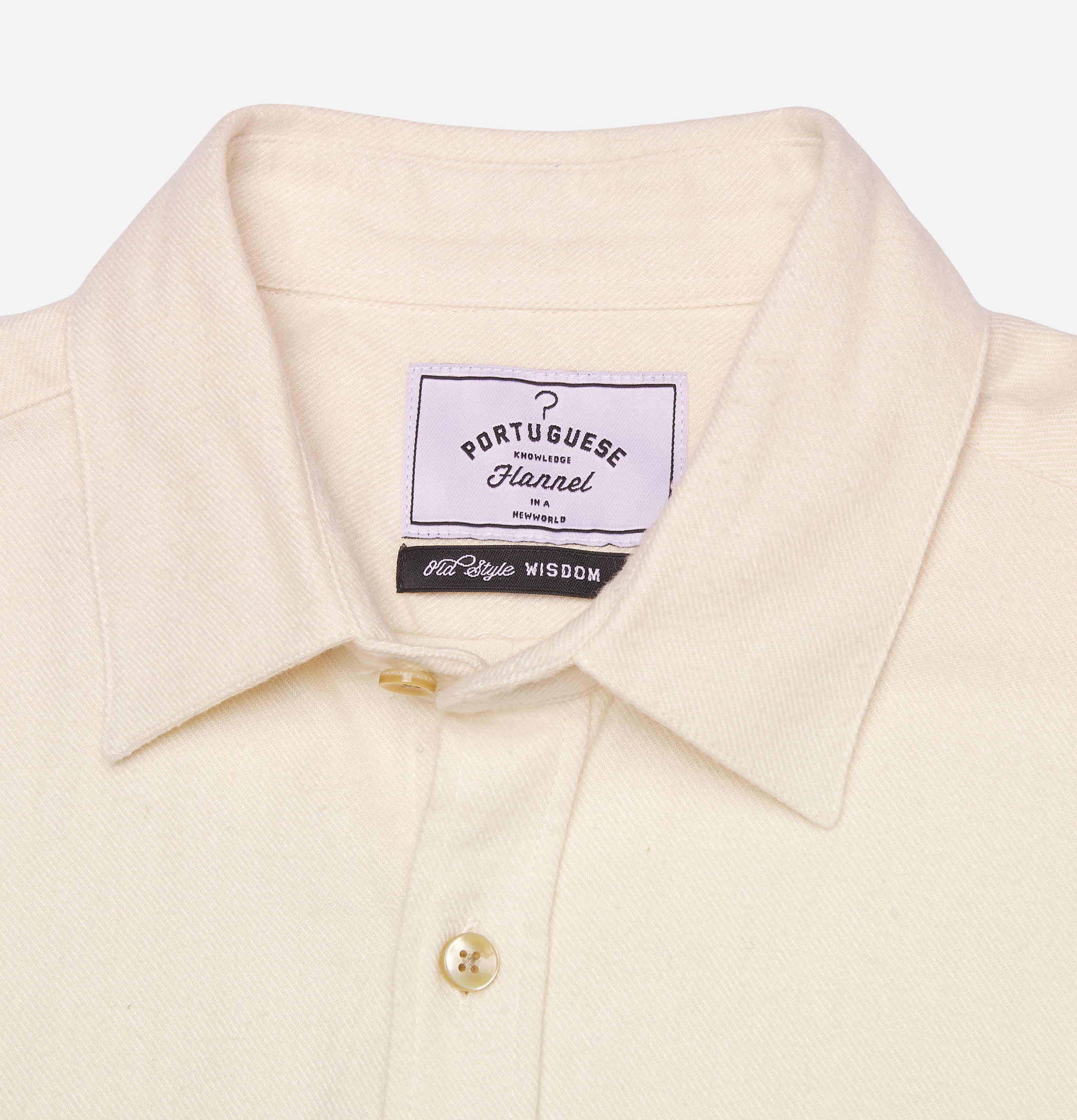 Portuguese Flannel Teca Ecru shirt