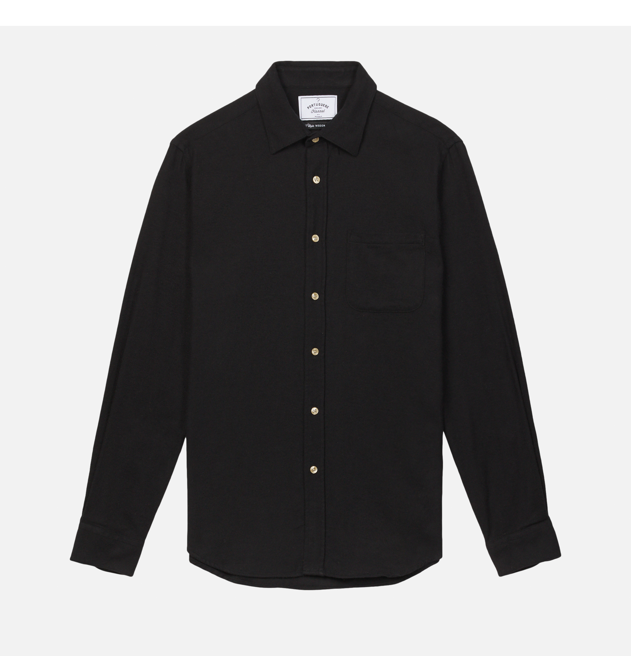 Portuguese Flannel Teca Black Shirt