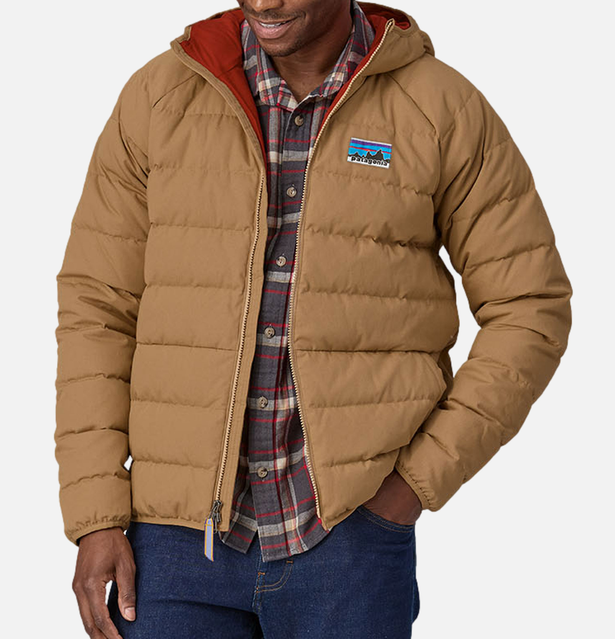 Patagonia Cotton Down Jacket Grayling Brown