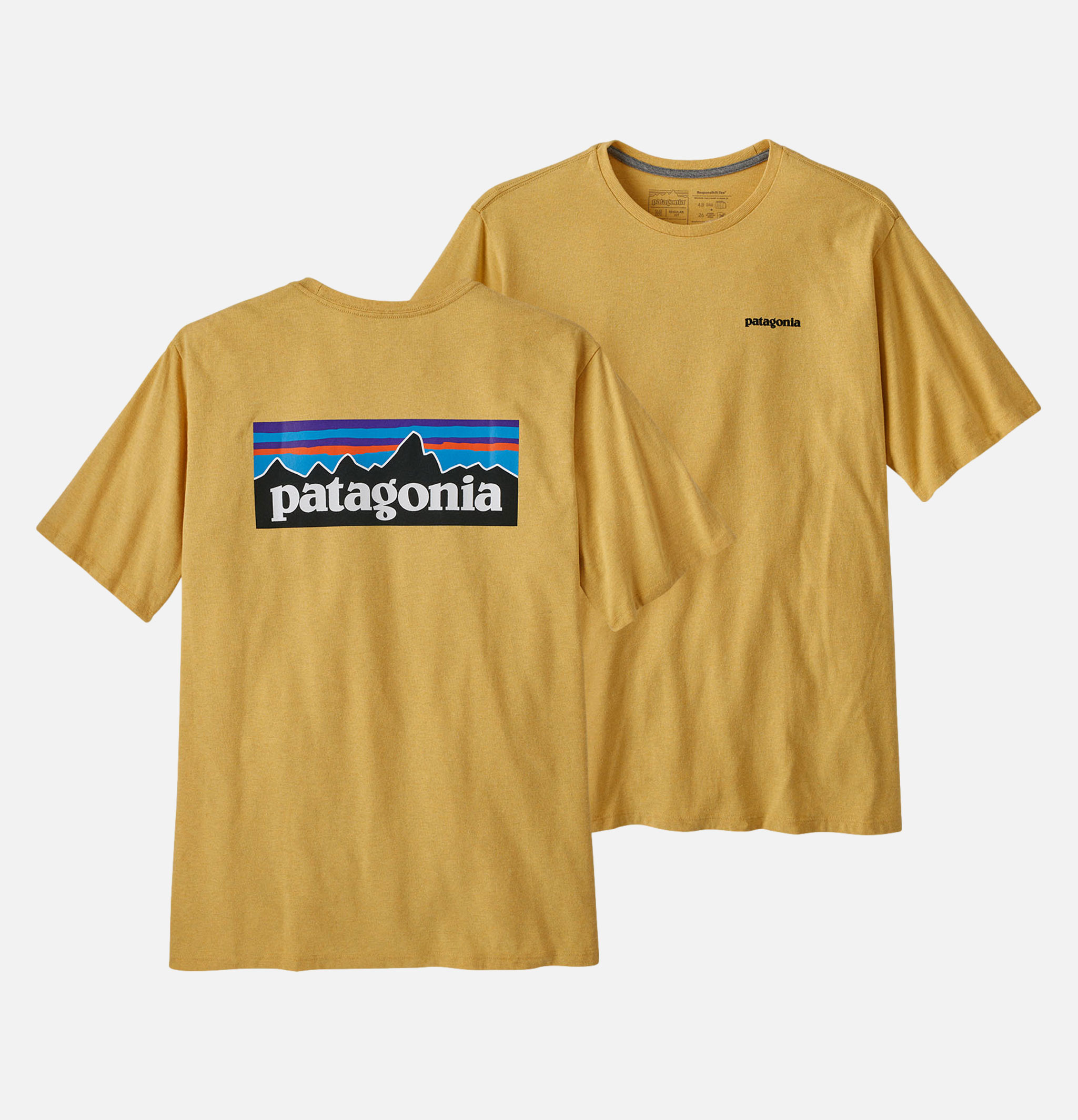 Patagonia T-shirt P6 Logo Jaune