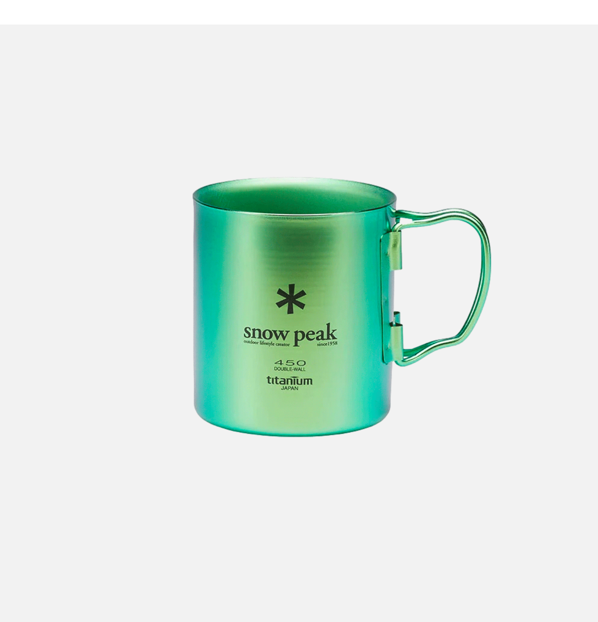 Snow Peak Titanium Single Cup 450 Green
