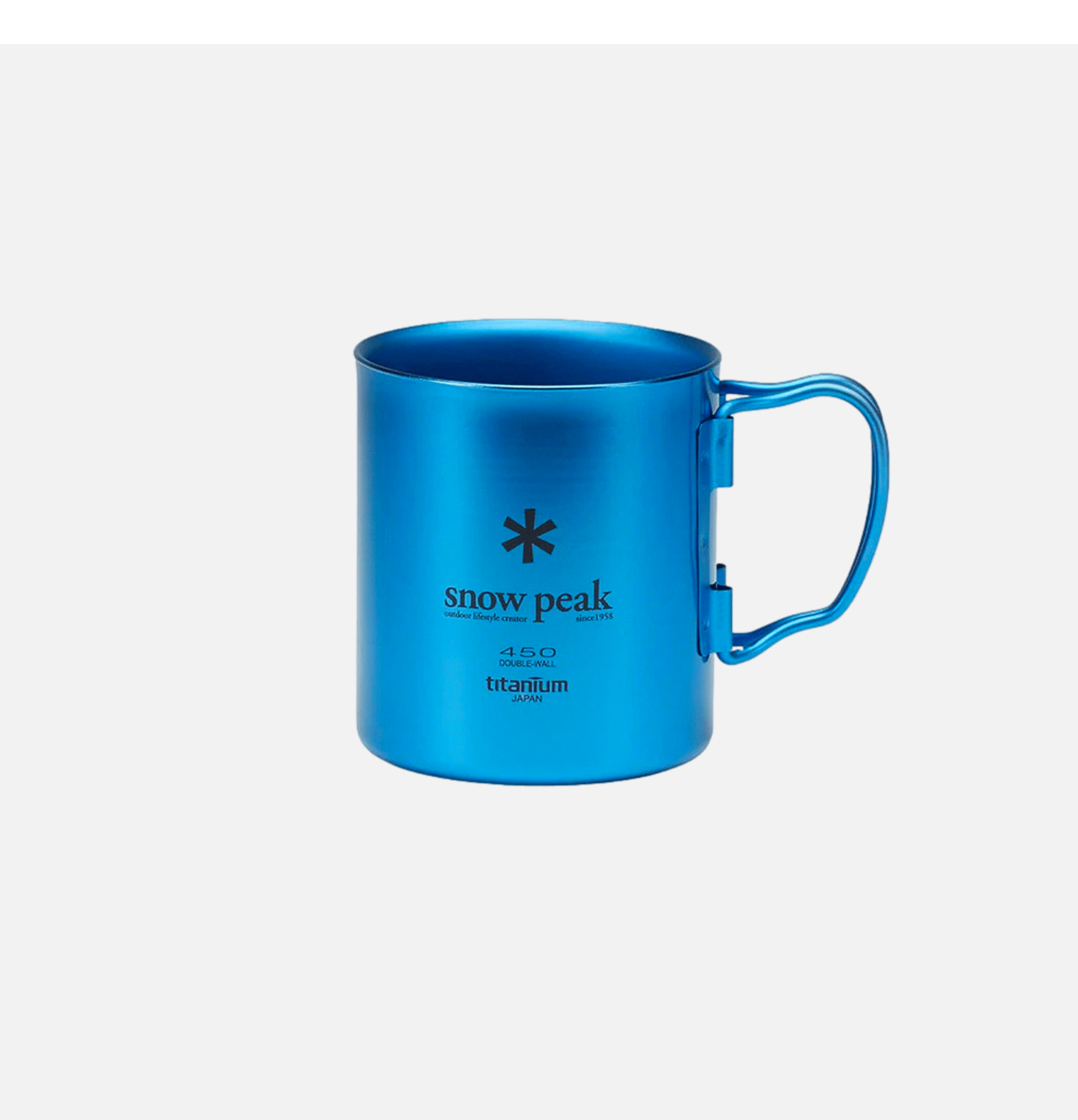 Snow Peak Titanium Single Cup 450 Blue