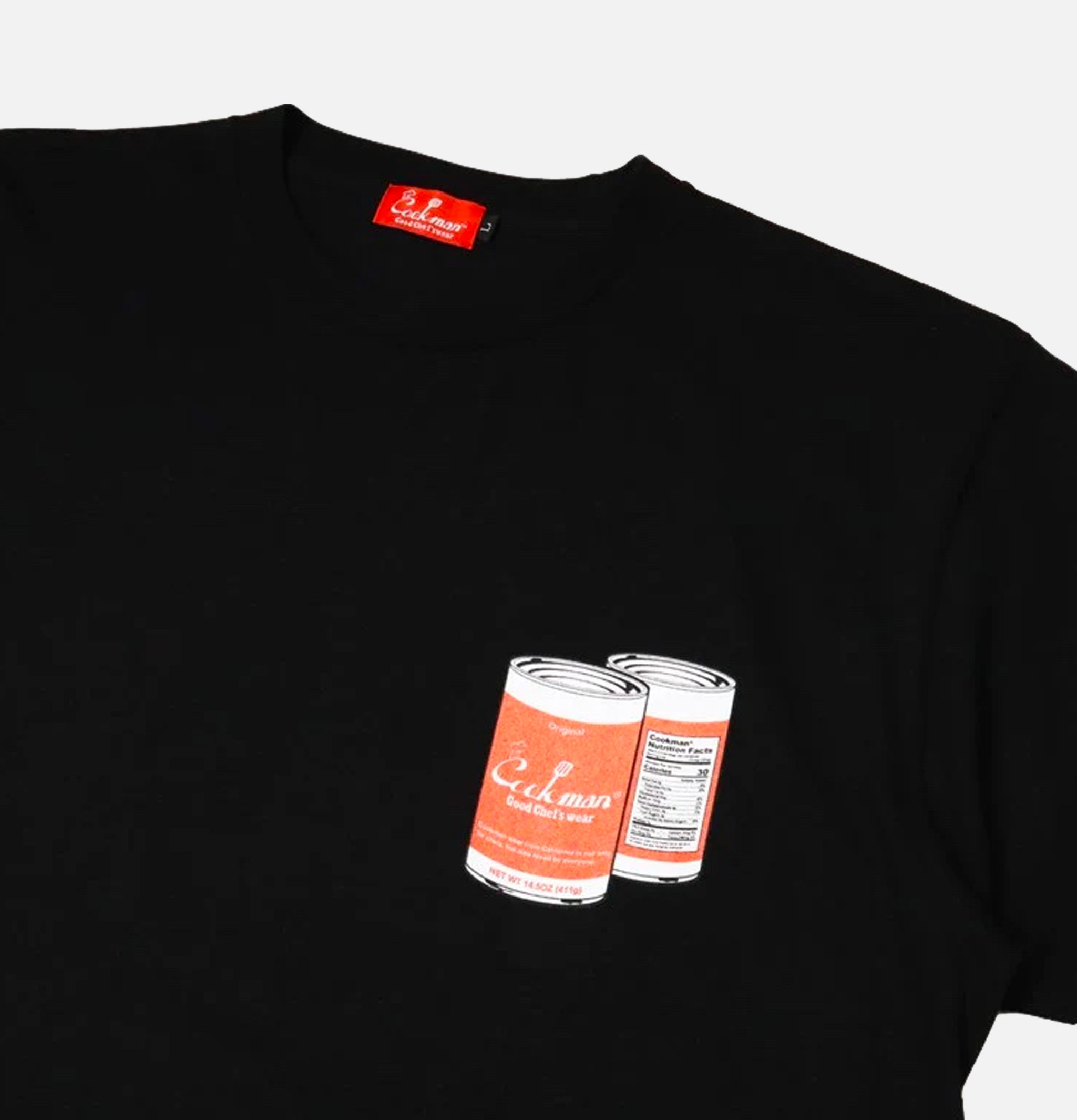Cookman Nutrition Facts Black T-shirt