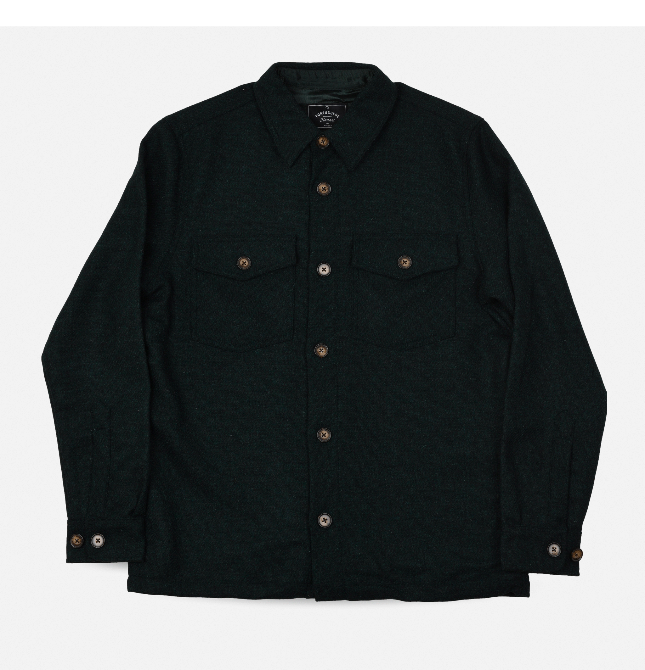 Surchemise Wool Field Forest Green