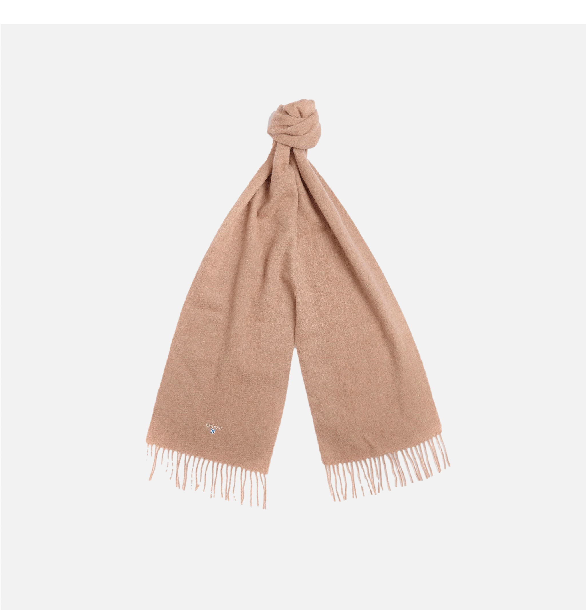 Plain Lambswool Scarf Lt Brown