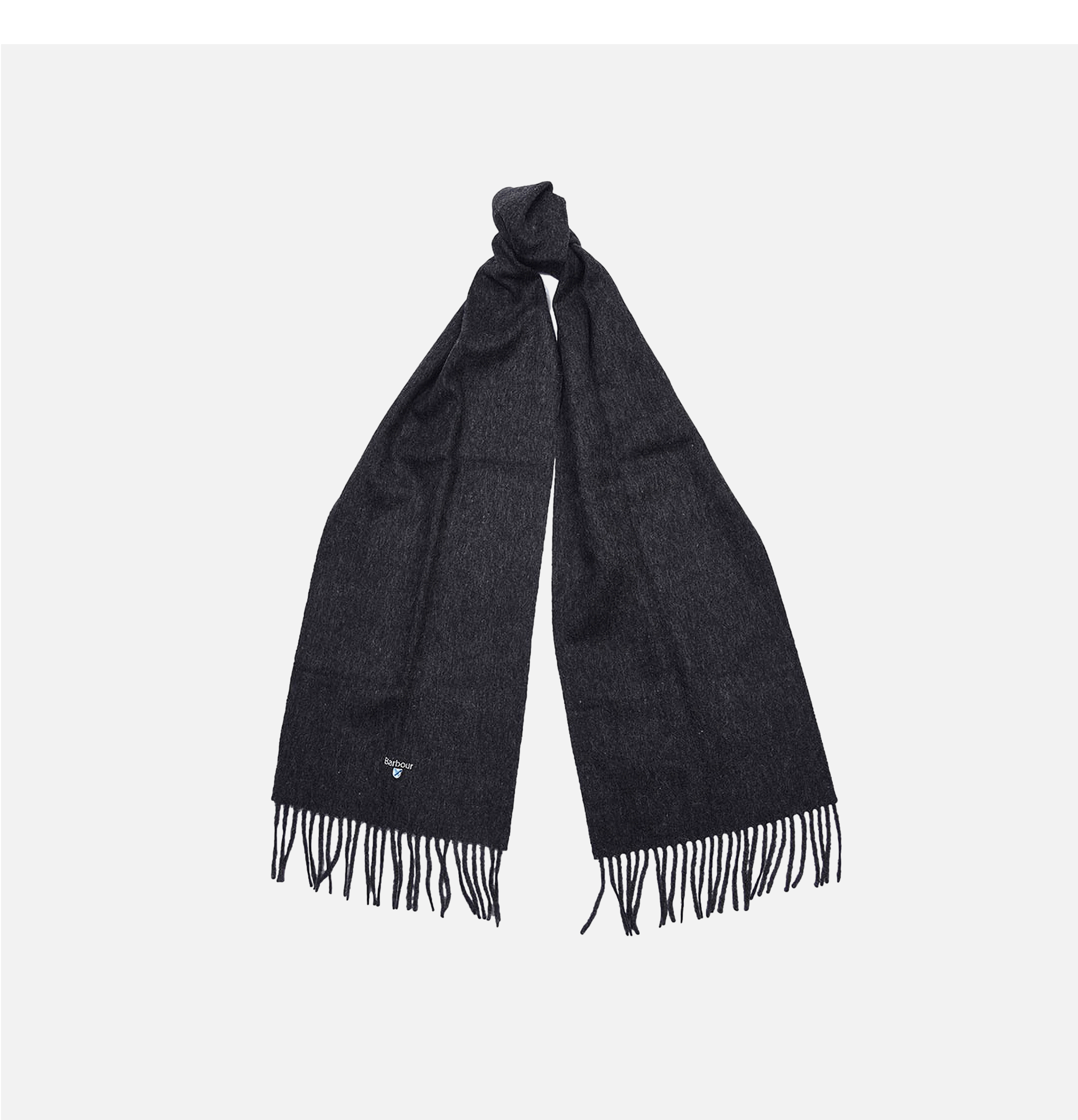 Plain Lambswool Scarf Charcoal