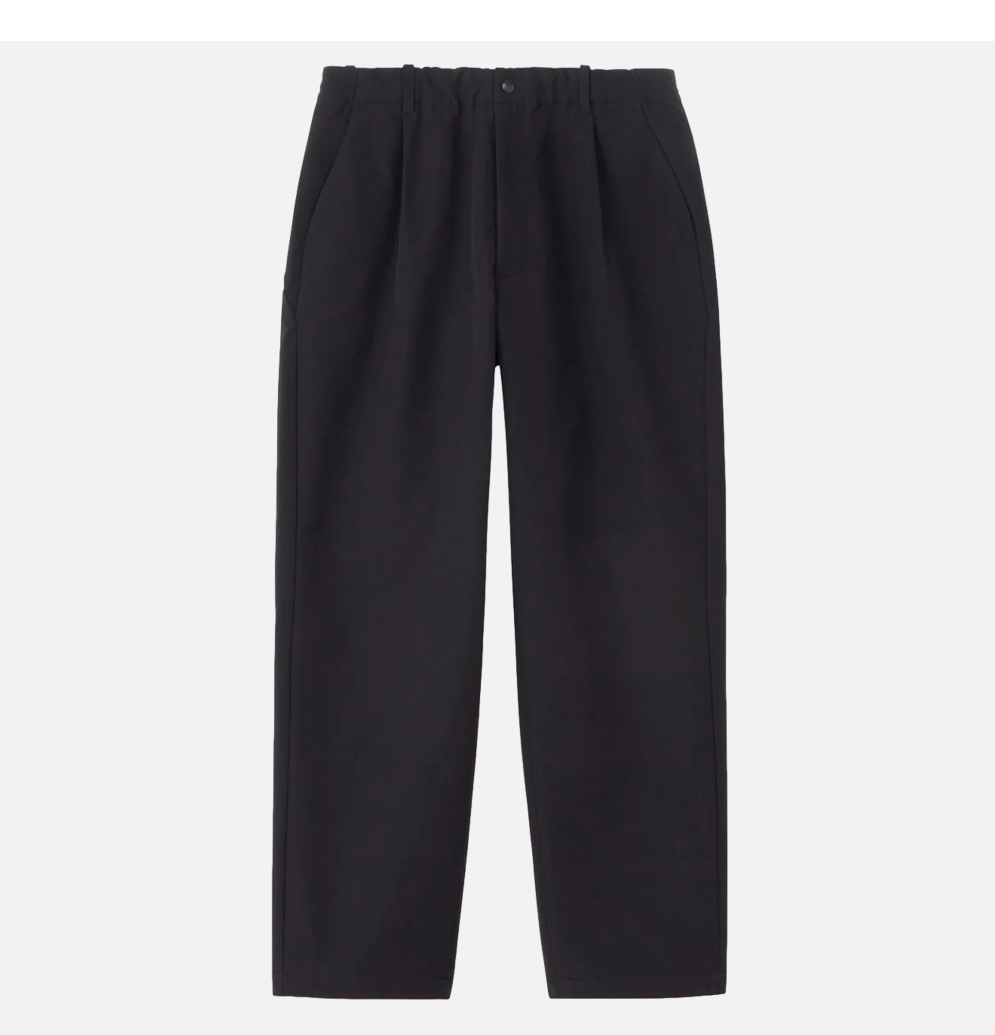 Goldwin Brushed Back One Tuck Pant Black