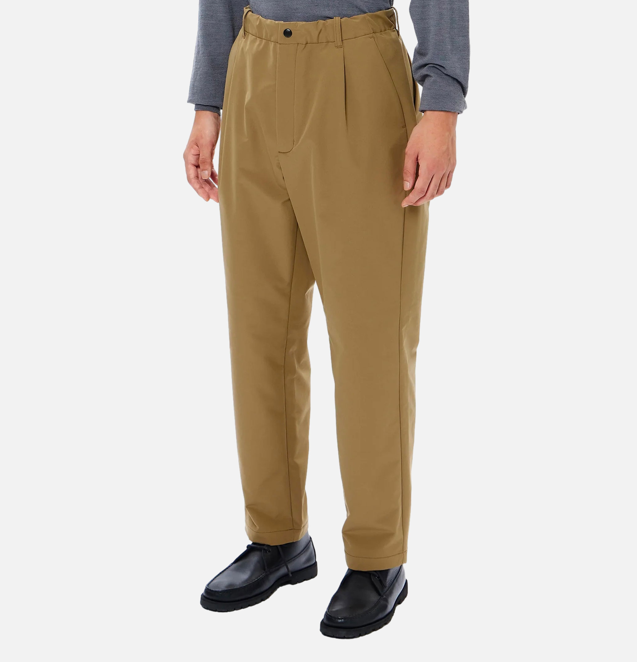 Goldwin Brushed Back One Tuck Pant Clay Beige