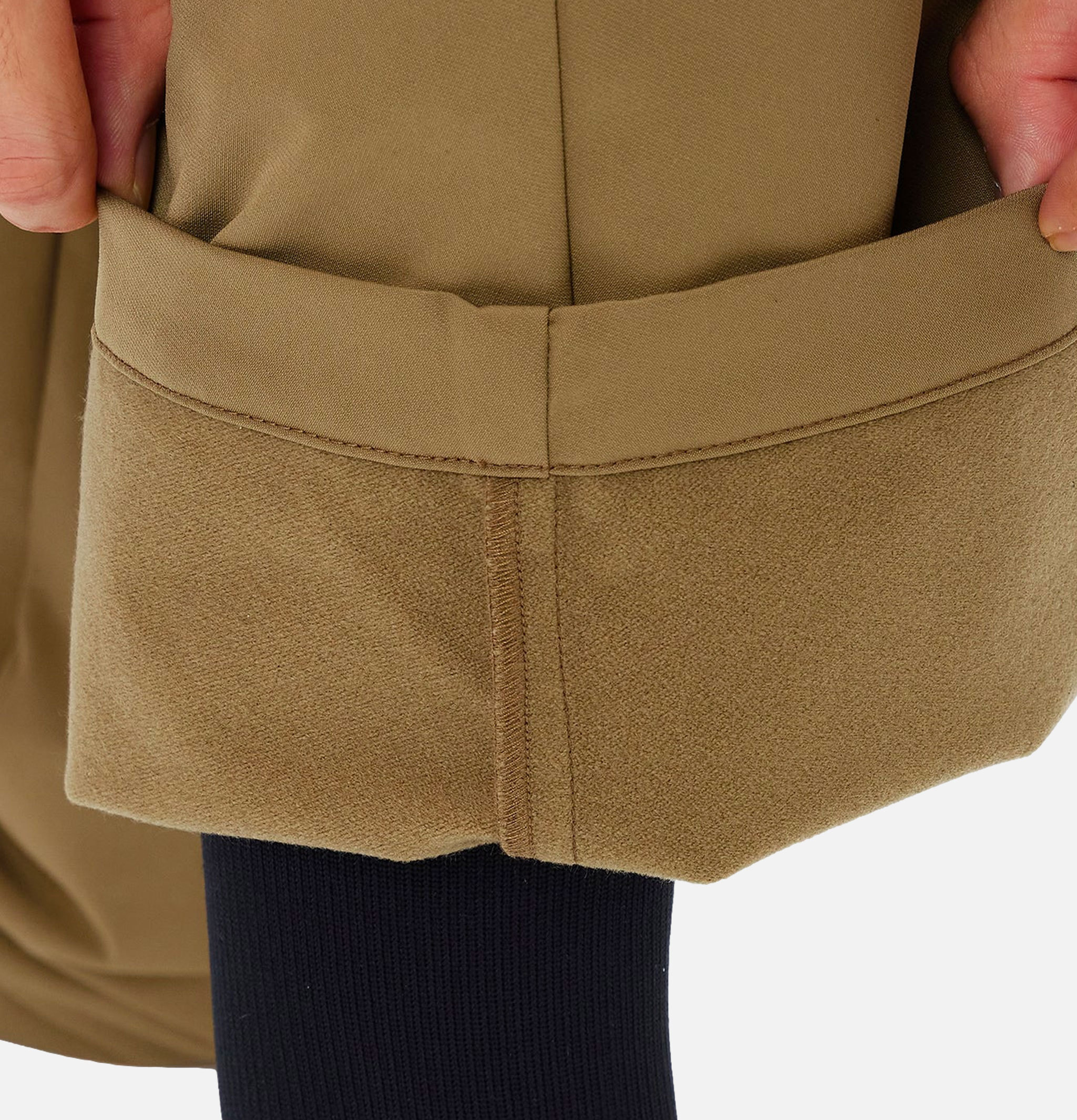 Goldwin Brushed Back One Tuck Pant Clay Beige