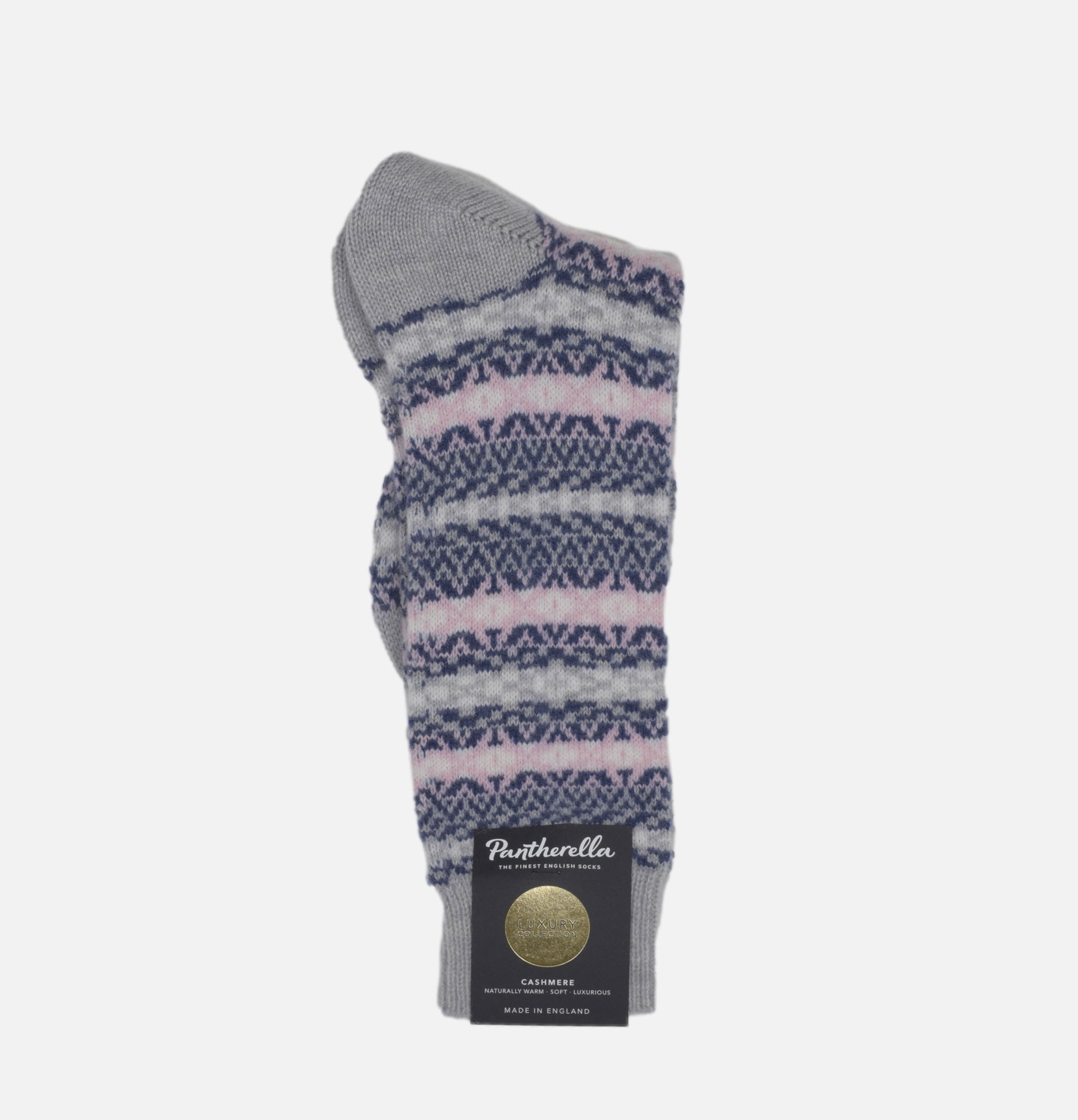 Pantherella Bradstock Cashemire Lt Grey Socks